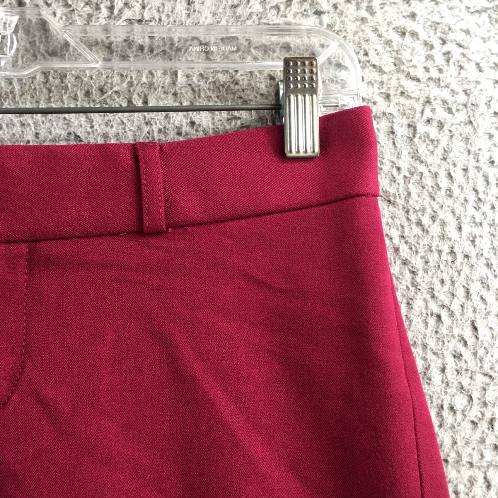 Banana Republic Banana Republic Sloan Dress Pants Womens 0 Burgundy Low Rise Flat Front Zip Pants Mens Womens Size 25" / US 0 / IT 36 - 4 Thumbnail