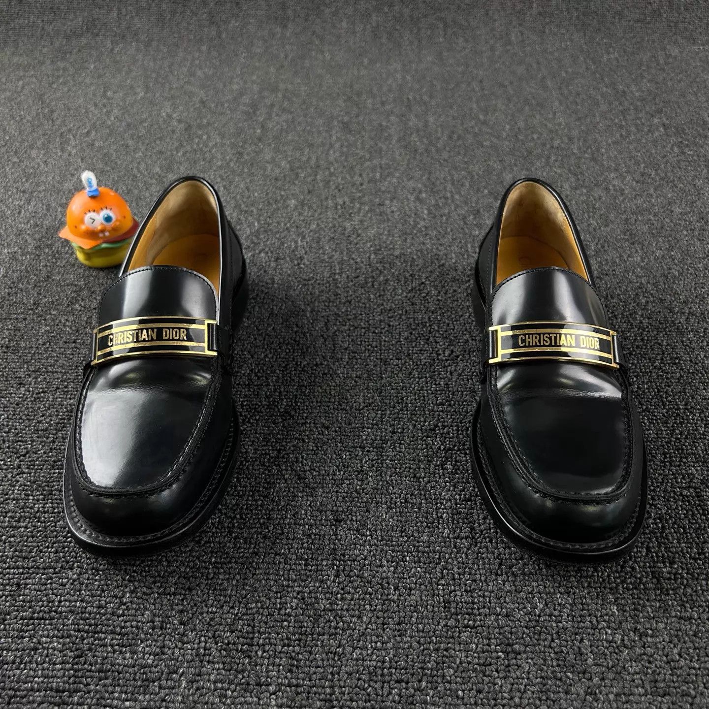 Dior Dior Black Loafers 35.5 Metal Logo Block Heel Size US 5 / IT 35 - 2 Thumbnail