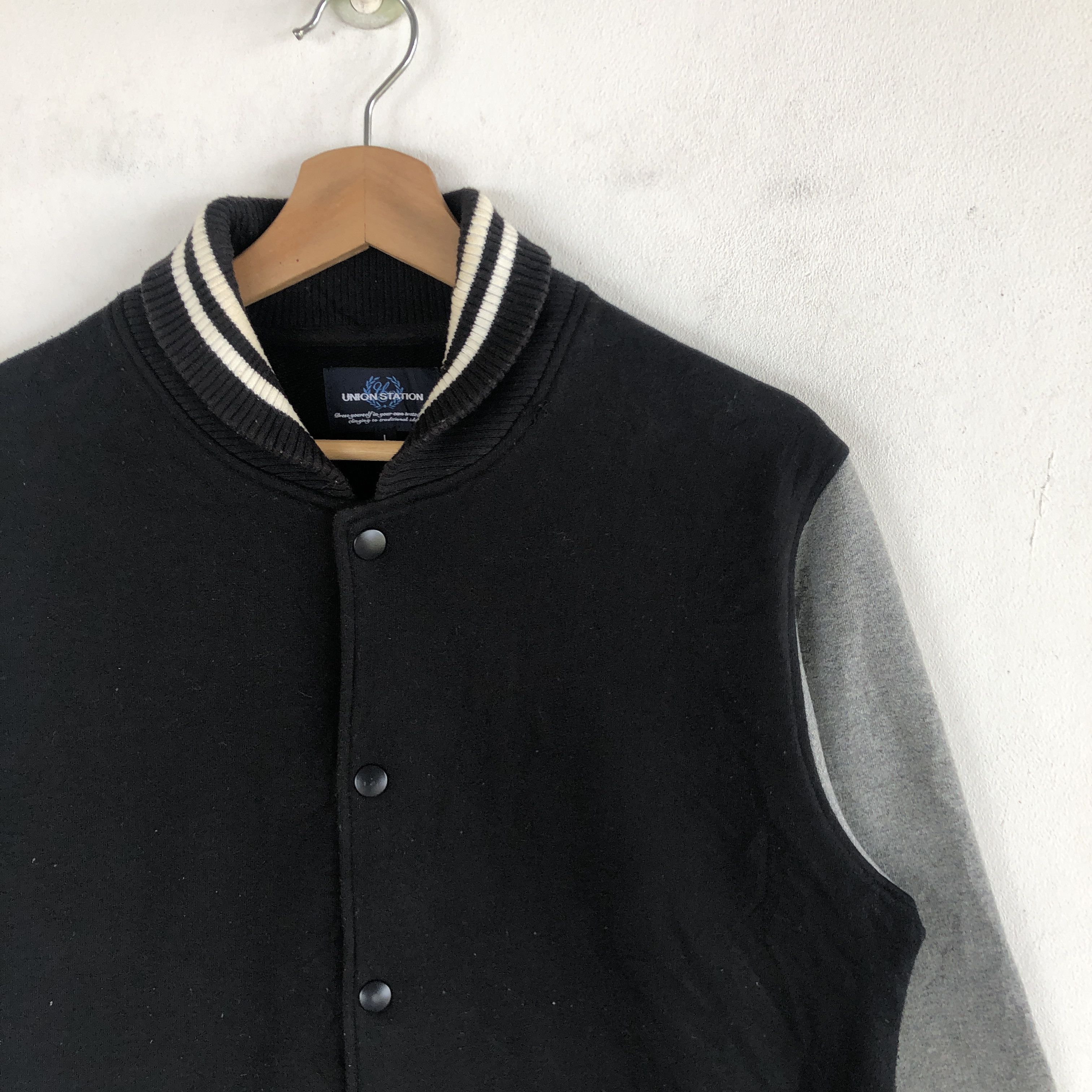 Japanese Brand × Vintage Japanese Harajuku Varsity Sweater Union Station Sweatshirt Size XS / US 0-2 / IT 36-38 - 5 Thumbnail