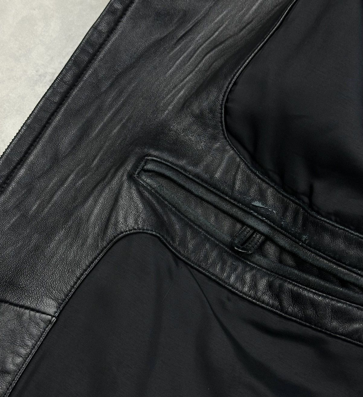 Hugo Boss Men Hugo Boss Black Lamb Leather Vintage Style Padded Jacket Size US M / EU 48-50 / 2 - 9 Thumbnail
