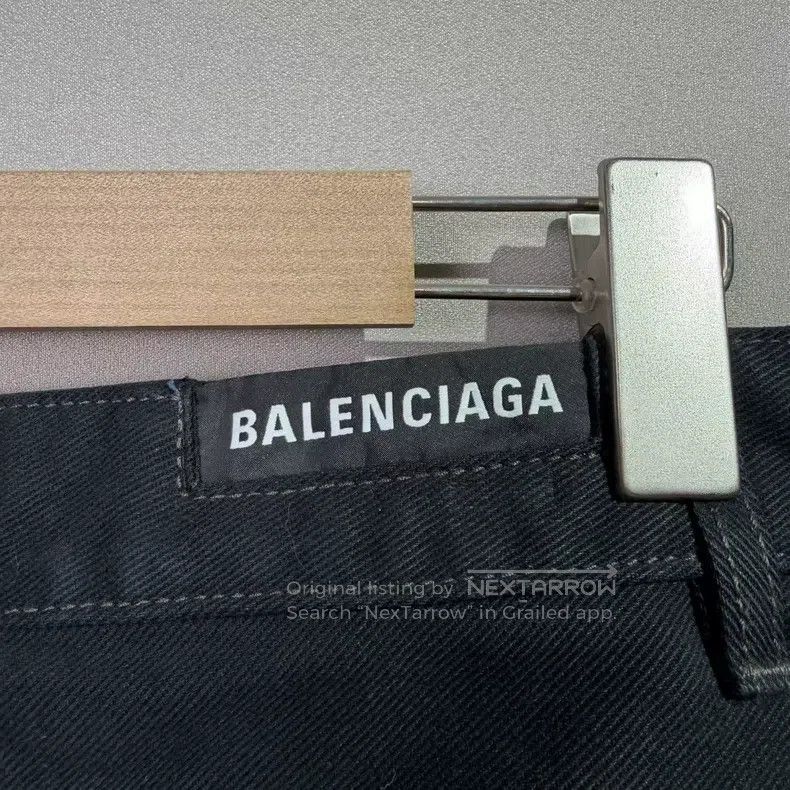 Balenciaga Balenciaga size M Curved Knife Hole Denim Pants Size US 27 - 3 Thumbnail