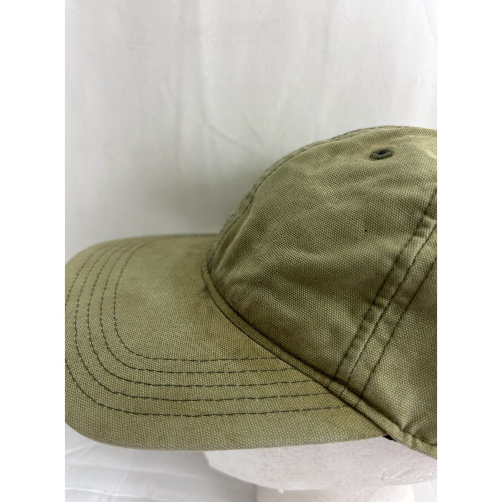 Carhartt VINTAGE Carhartt Strap Hat Hook And Loop Olive Green Missing Patch Baseball Cap Men One Size Adjustable Hats Mens Size ONE SIZE - 7 Thumbnail