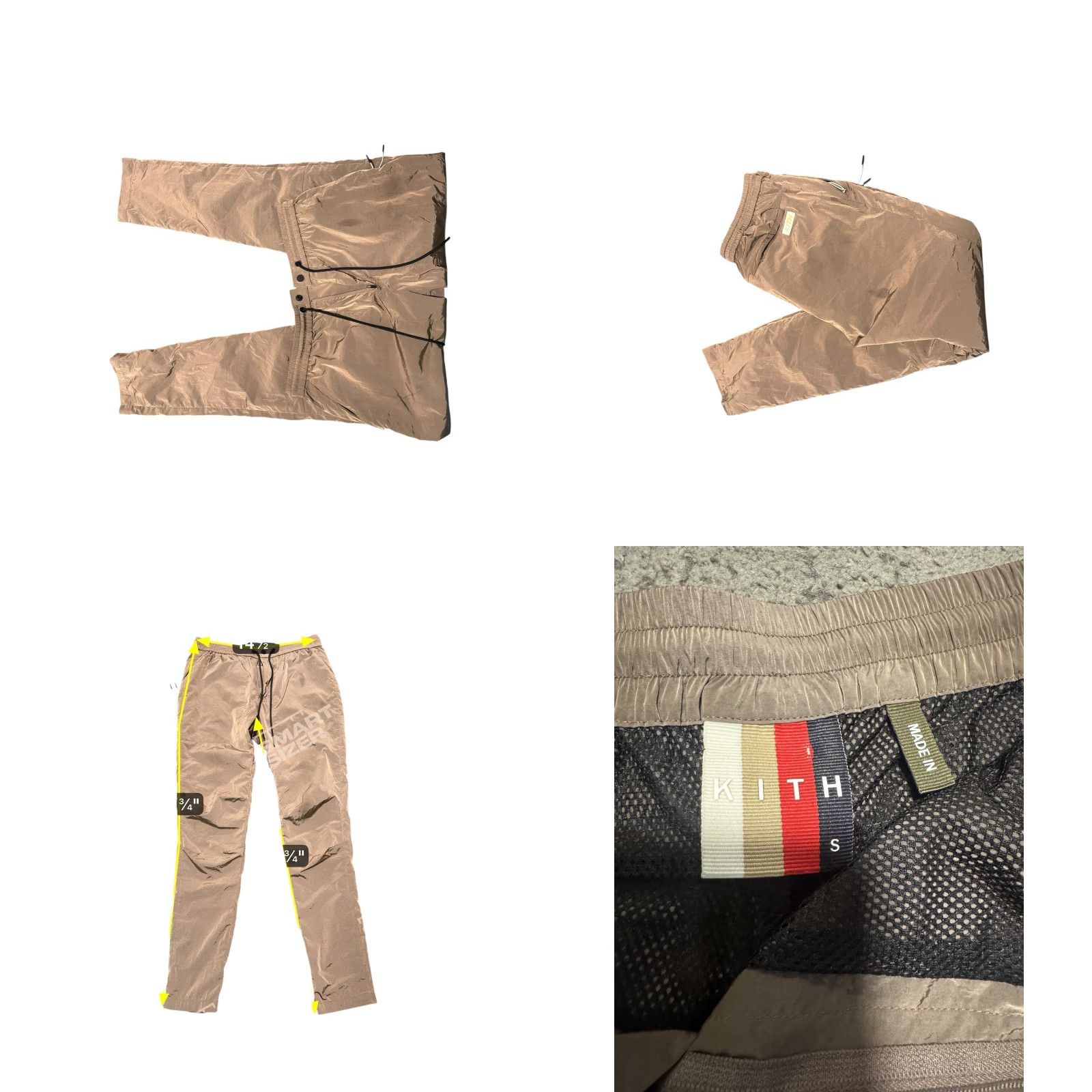 Kith KITH Men's Mercer 6 Wrinkle Nylon Pant Khaki/Brown Spring 2020 KH6312-108 Size S Pocket 4-Pocket Design Jogger Relaxed Mens Pants Nylon Size US 29 - 8 Thumbnail