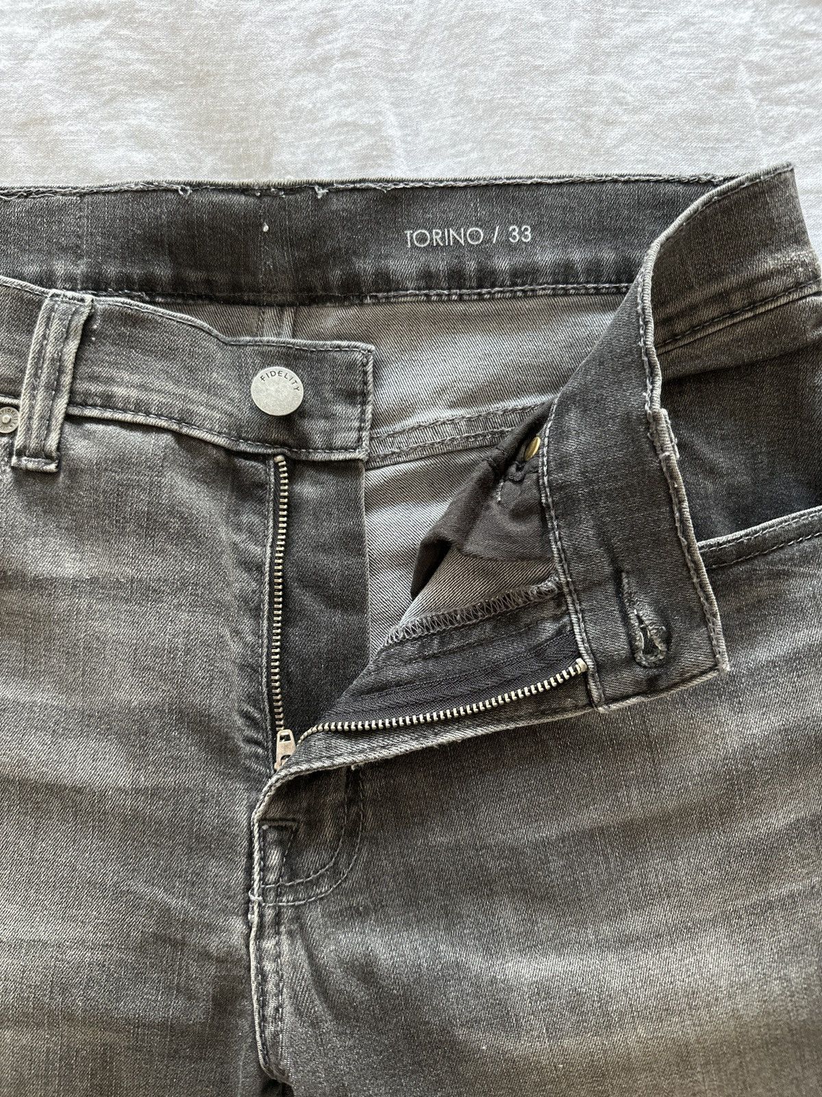 Fidelity Grey Jeans Size US 33 - 3 Thumbnail