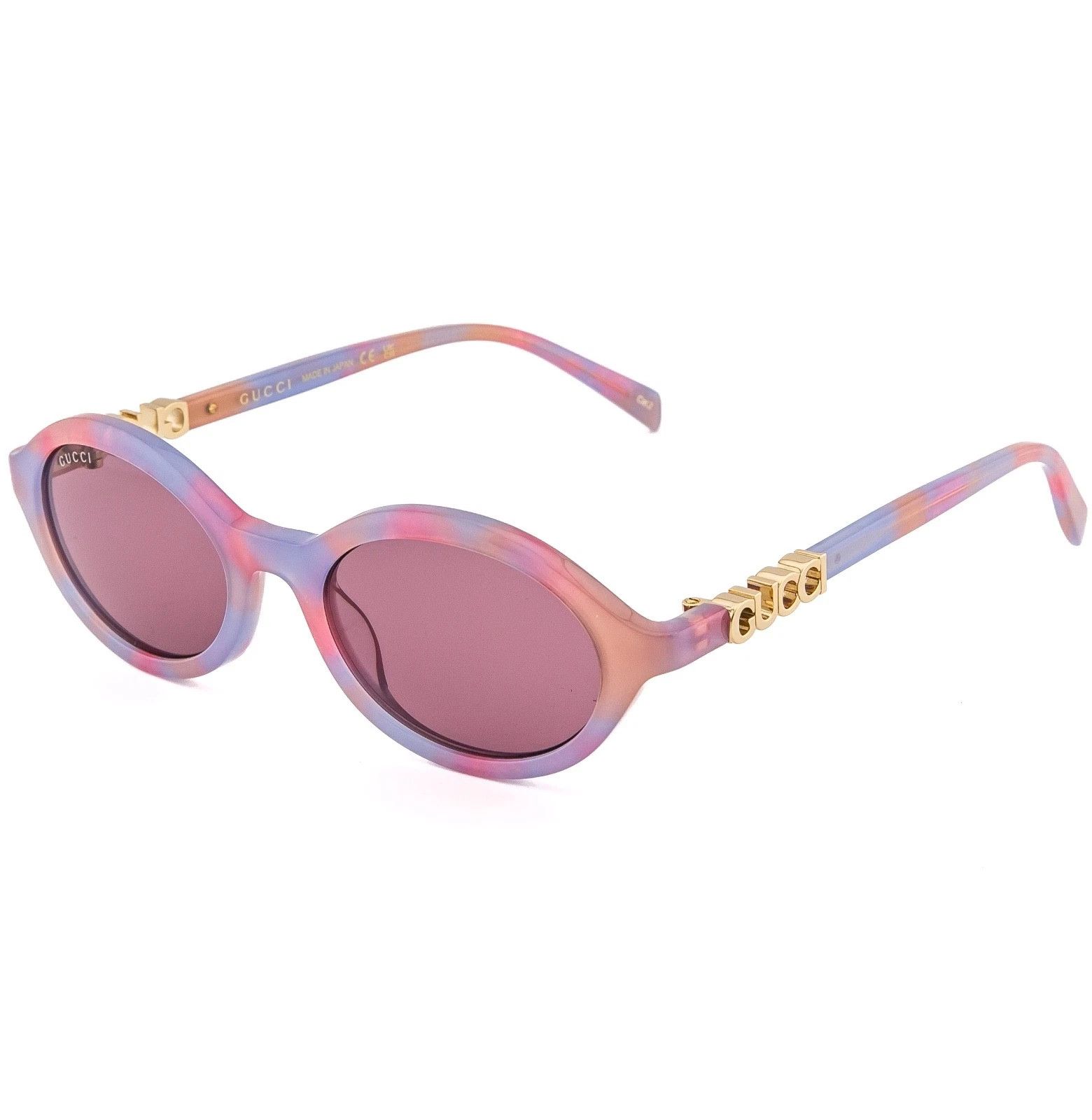 Gucci GUCCI 2153 Gg2153S Pink Violet Oval Narrow Sunglasses 005 Size ONE SIZE - 4 Thumbnail