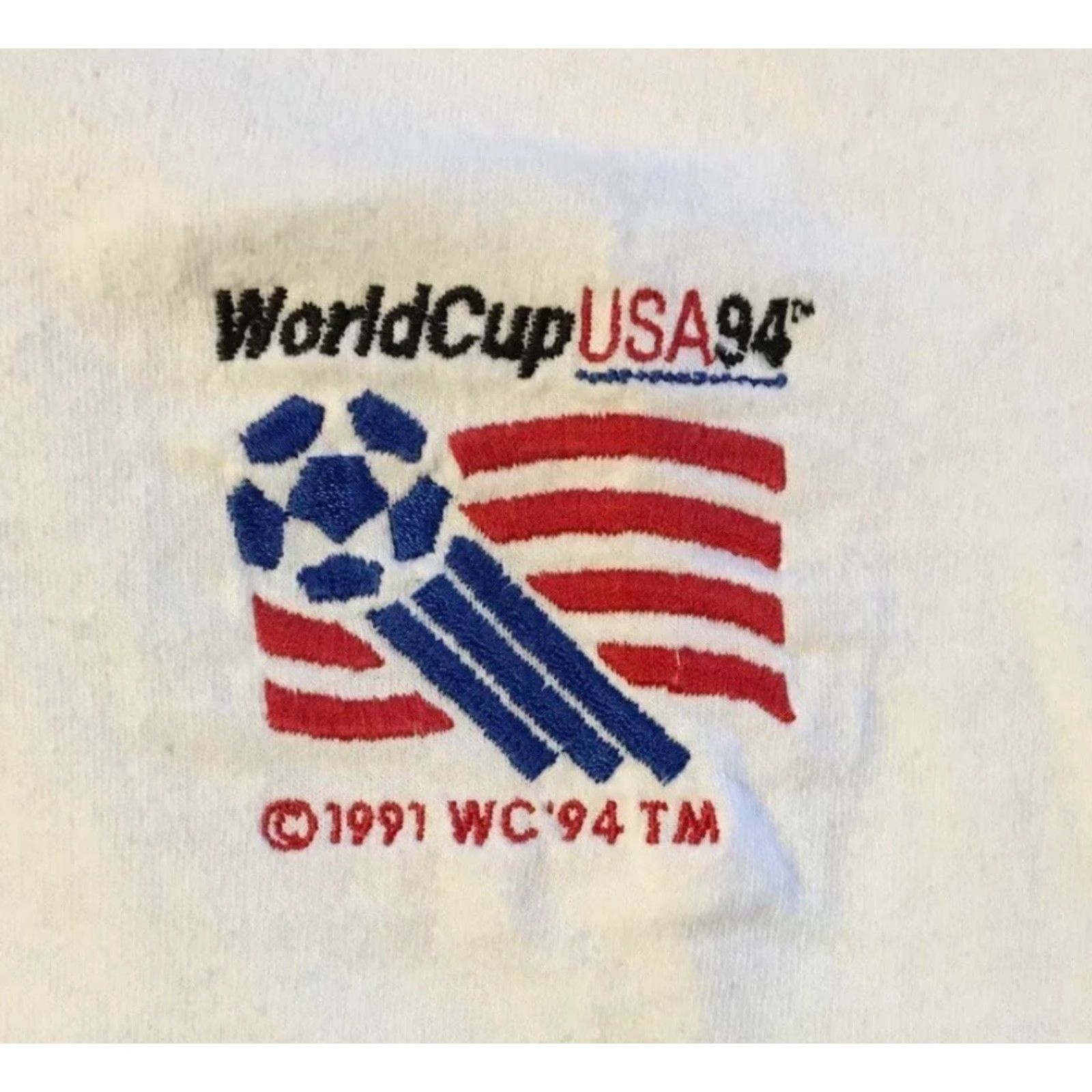 Vintage Vtg 90s World Cup Soccer 1994 Faded Polo Shirt XS Football Olympics Track Grunge Shirt Men XS White USA 1994 World Cup Soccer Polo Shirt Size US XS / EU 42 / 0 - 2 Thumbnail