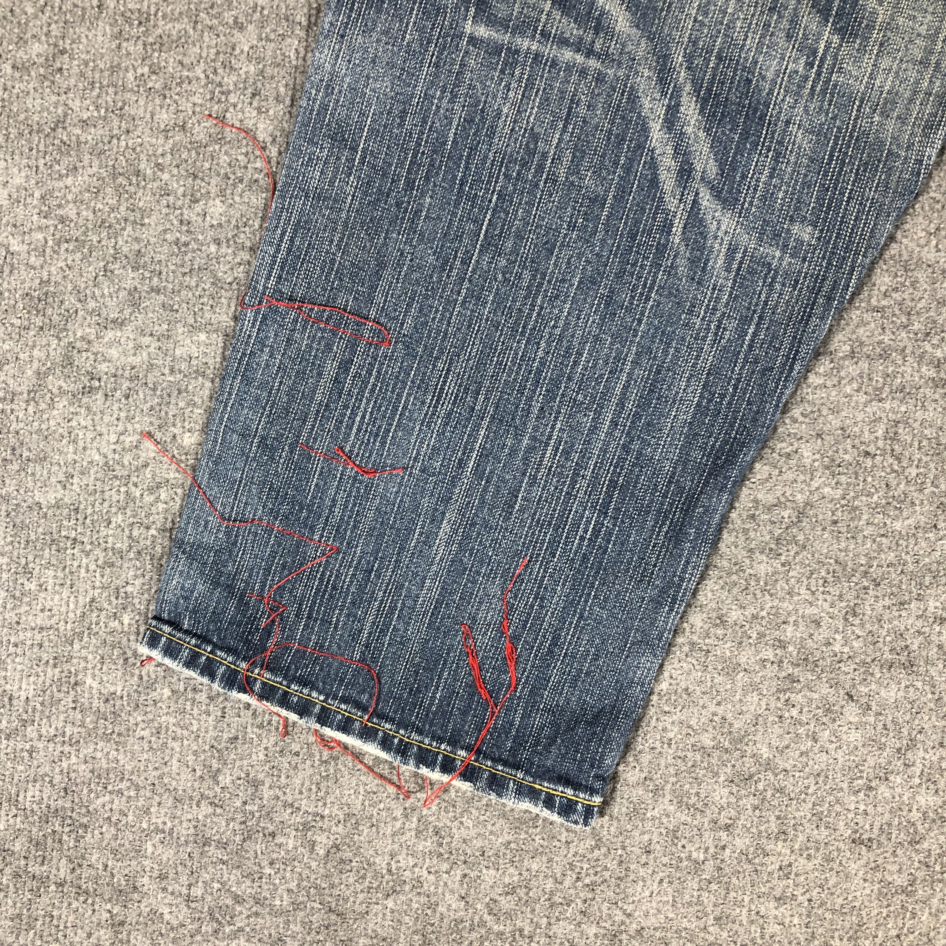 Edwin × Vintage Vintage Edwin 503 Blue Trip Short Jeans L1199 Size US 34 / EU 50 - 7 Thumbnail