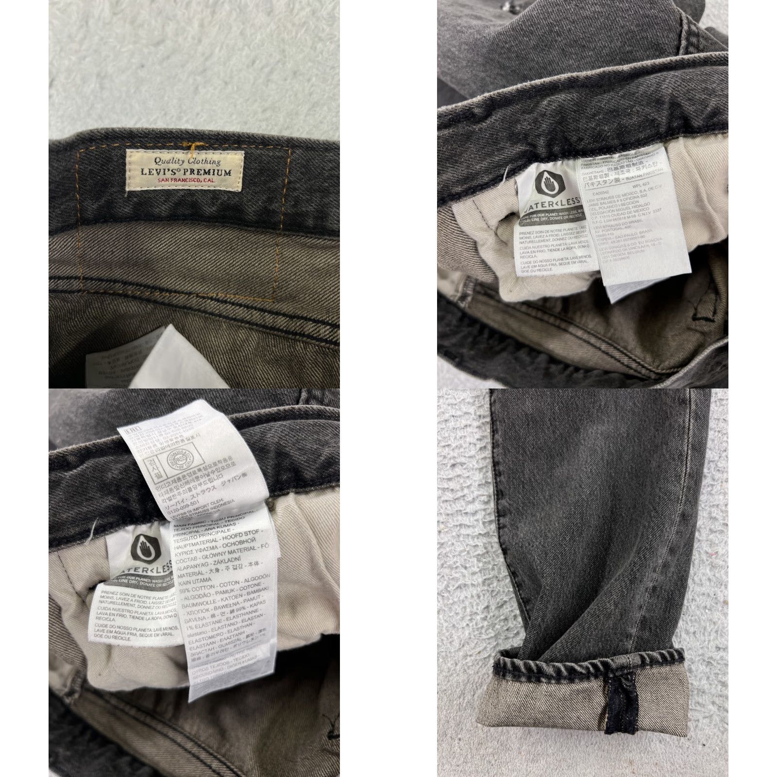 Levi's Levis Jeans Men 34 Black Denim 512 Slim Tapered 5-Pocket Pocket Cotton 34x32 Vintage No Size US 34 / EU 50 - 9 Thumbnail