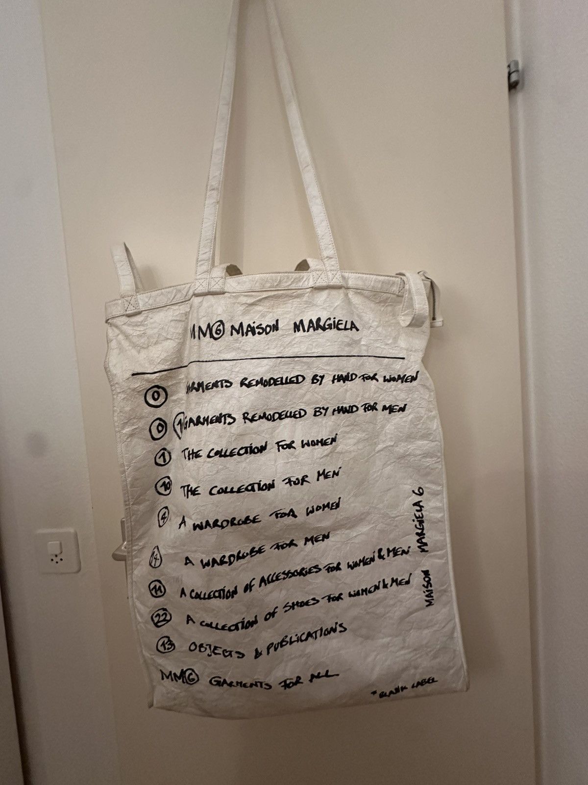 MM6 MM6 XXL Crinkle Tote Bag Size ONE SIZE - 1 Thumbnail