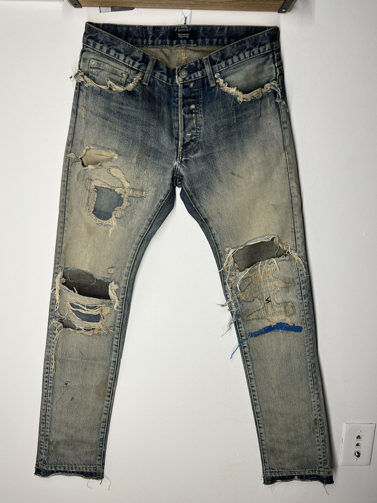 image of Undercover 68 Blue Yarn Denim Size 2, Men's