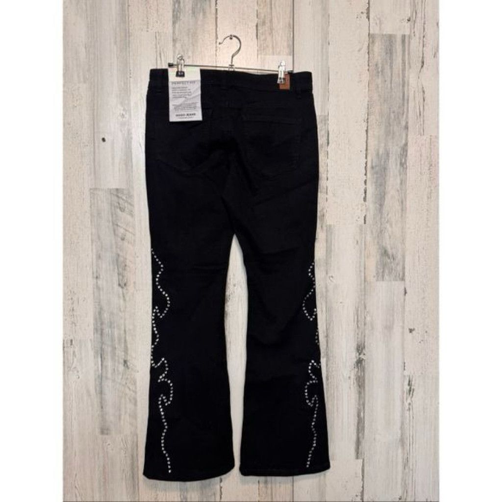 J Brand OGO Jeans 11/30 Bootcut Rhinestone Studded Low Rise Jeans Size 24" / US 00 / IT 34 - 5 Thumbnail