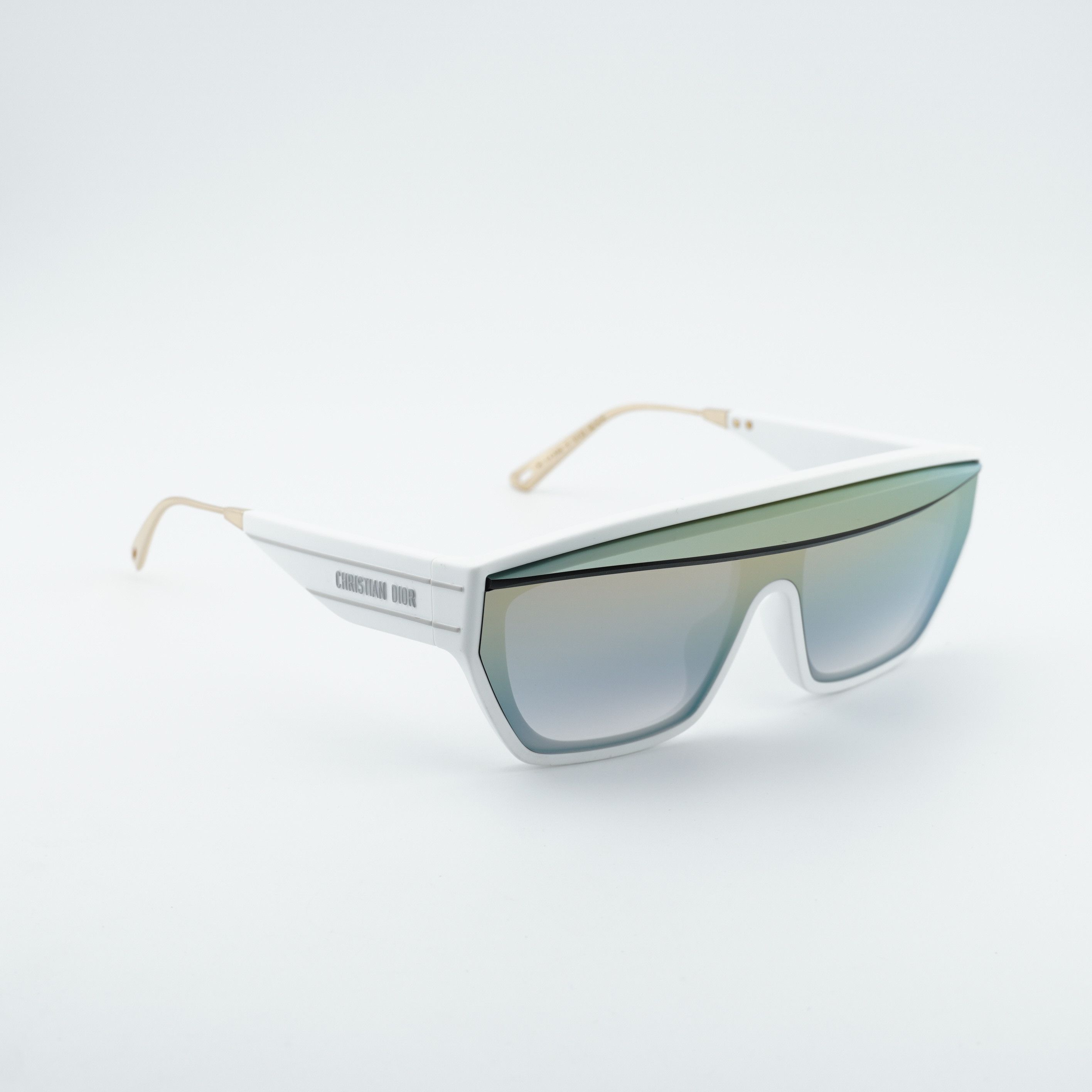 Dior Dior DIORCLUB M7U 51A5 Sunglasses White Shield Frame Size ONE SIZE - 1 Thumbnail