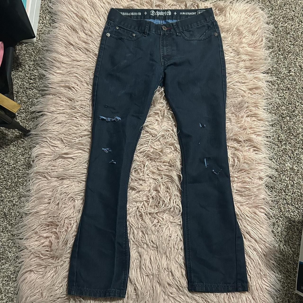 Japanese Brand × Vintage Vintage wax washed denim bootcut jeans Size US 31 - 1 Thumbnail