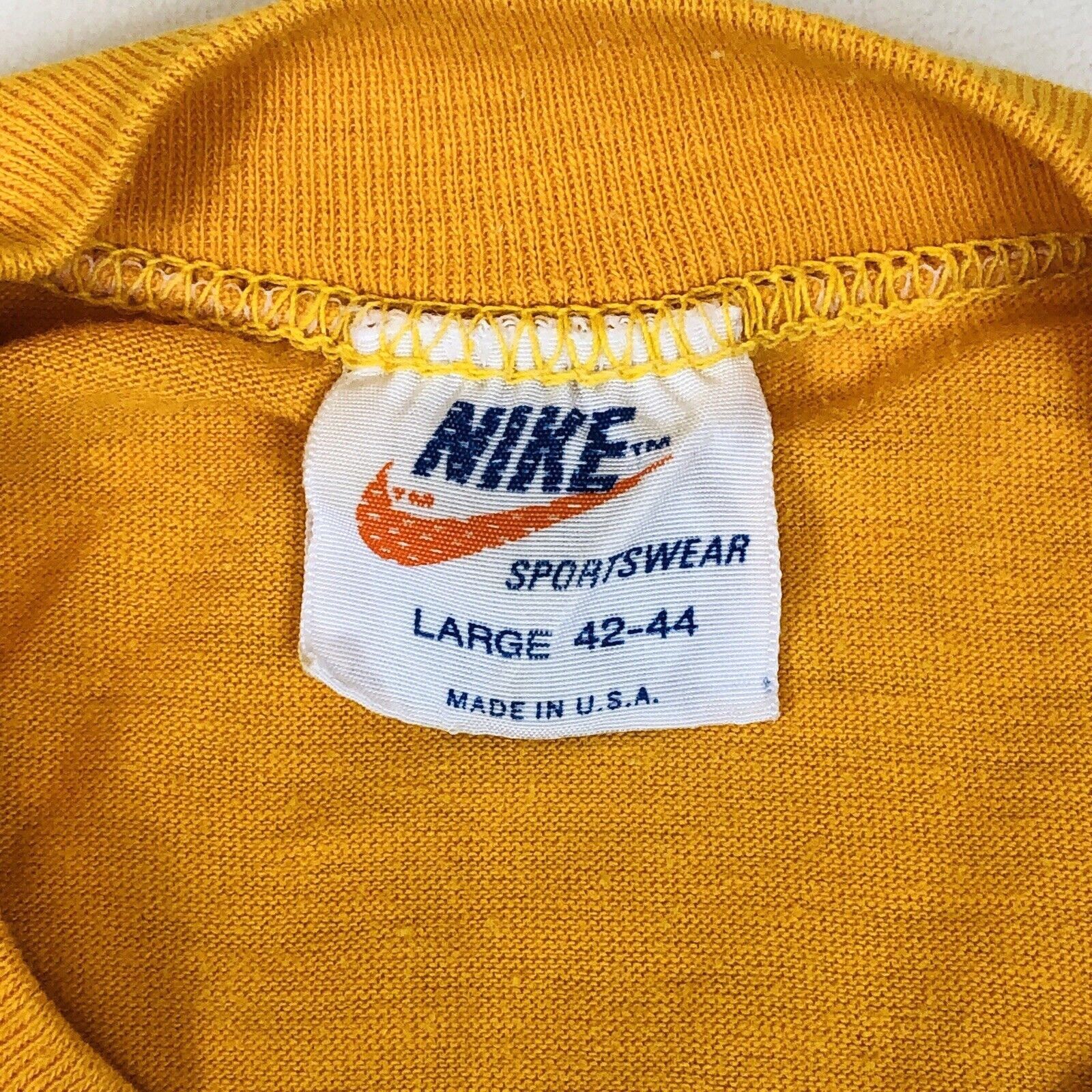 Nike × Vintage Vintage Nike 70s Orange Tag Boston College Basketball Shirt Size US L / EU 52-54 / 3 - 6 Thumbnail