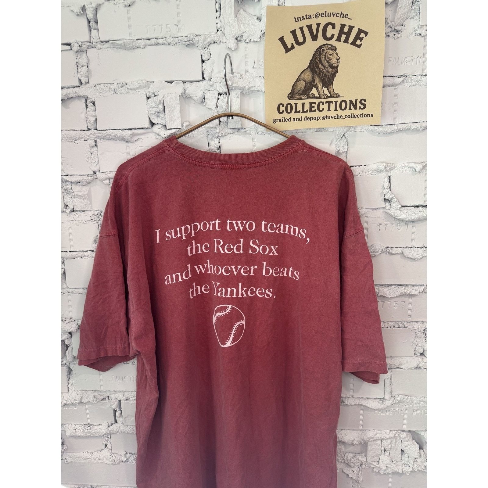 Comfort Colors Maine Shirt Red MLB Baseball Tee Red Sox Yankees Rivalry Size US XL / EU 56 / 4 - 4 Thumbnail