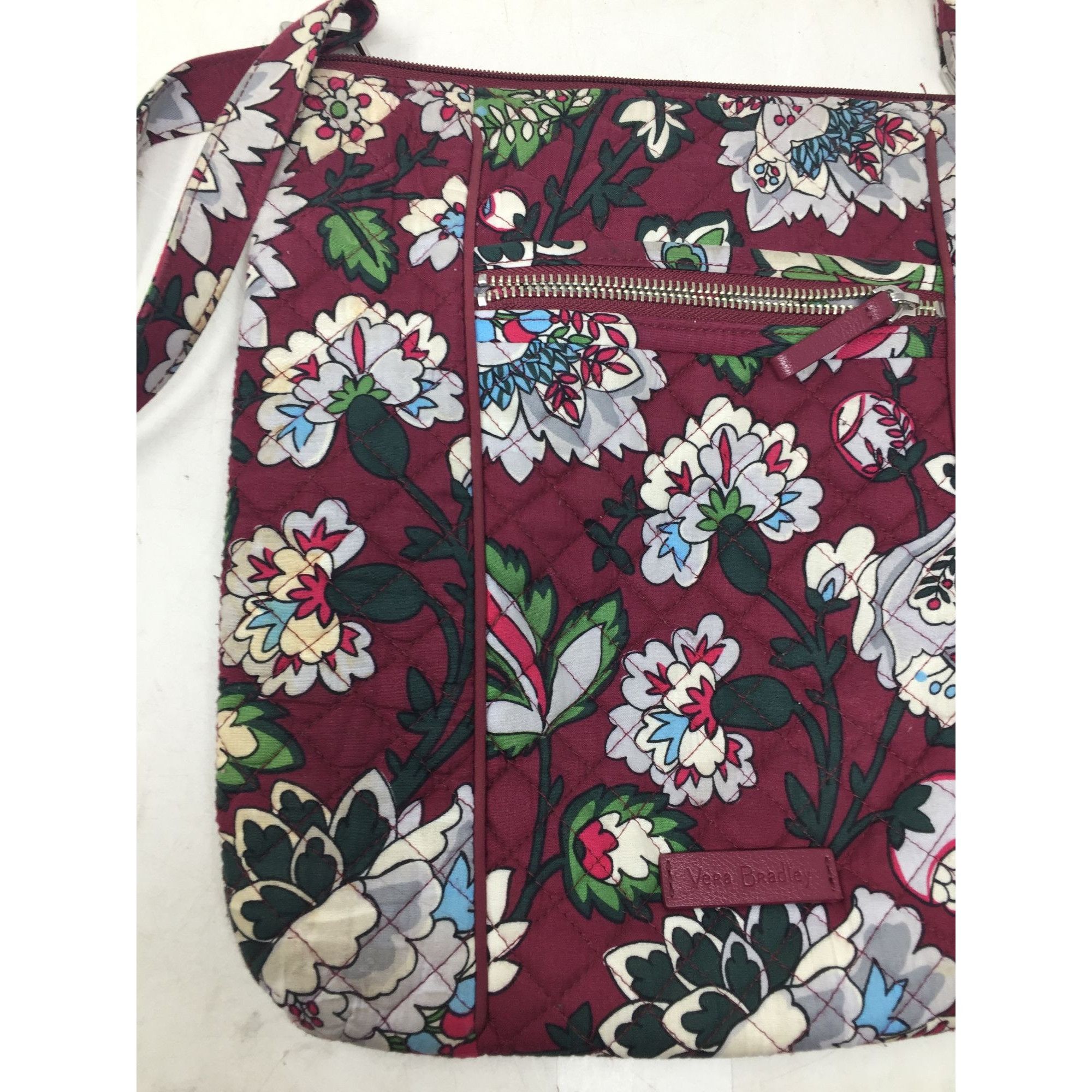 Vera Bradley Women's Vera Bradley Bordeaux Blooms Crossbody Quilted Purse Size ONE SIZE - 4 Thumbnail