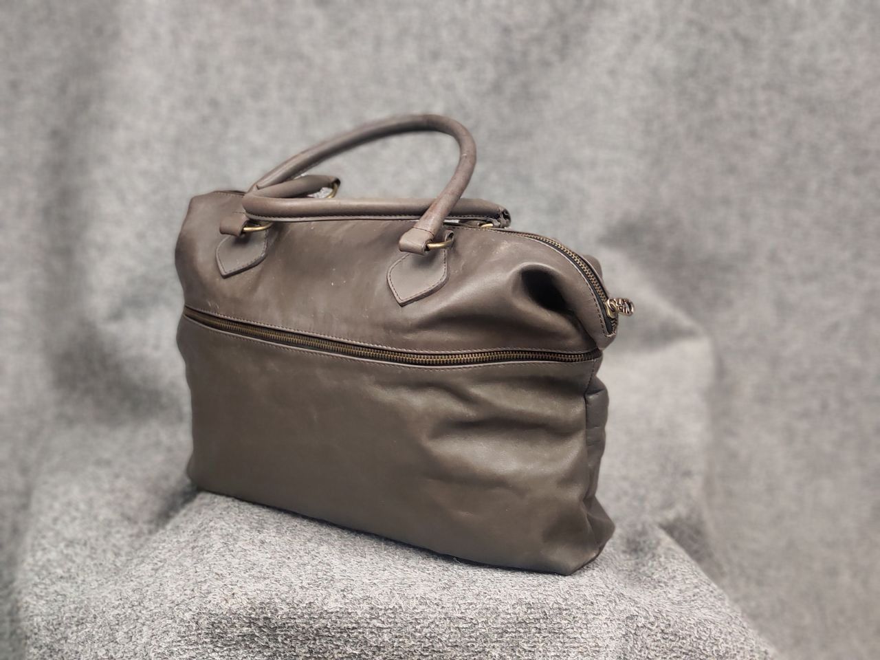 Miss Sixty Miss Sixty Vintage Y2K Dark Leather Oversized Zip Handbag Size ONE SIZE - 10 Thumbnail