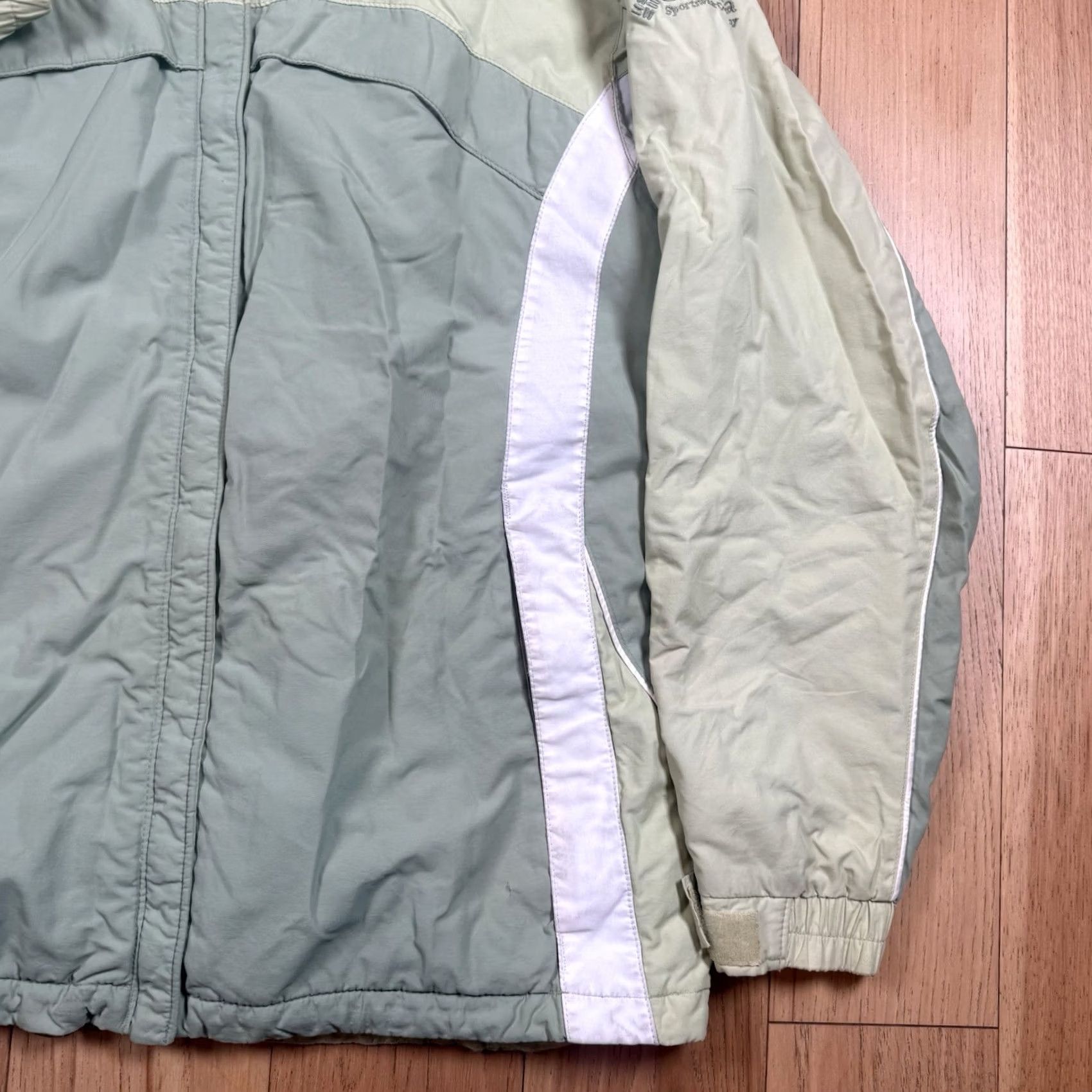 Rains VINTAGE Columbia Jacket Women's Large Green Hooded Full Zip Rain Snow Sherpa Size L / US 10 / IT 46 - 4 Thumbnail