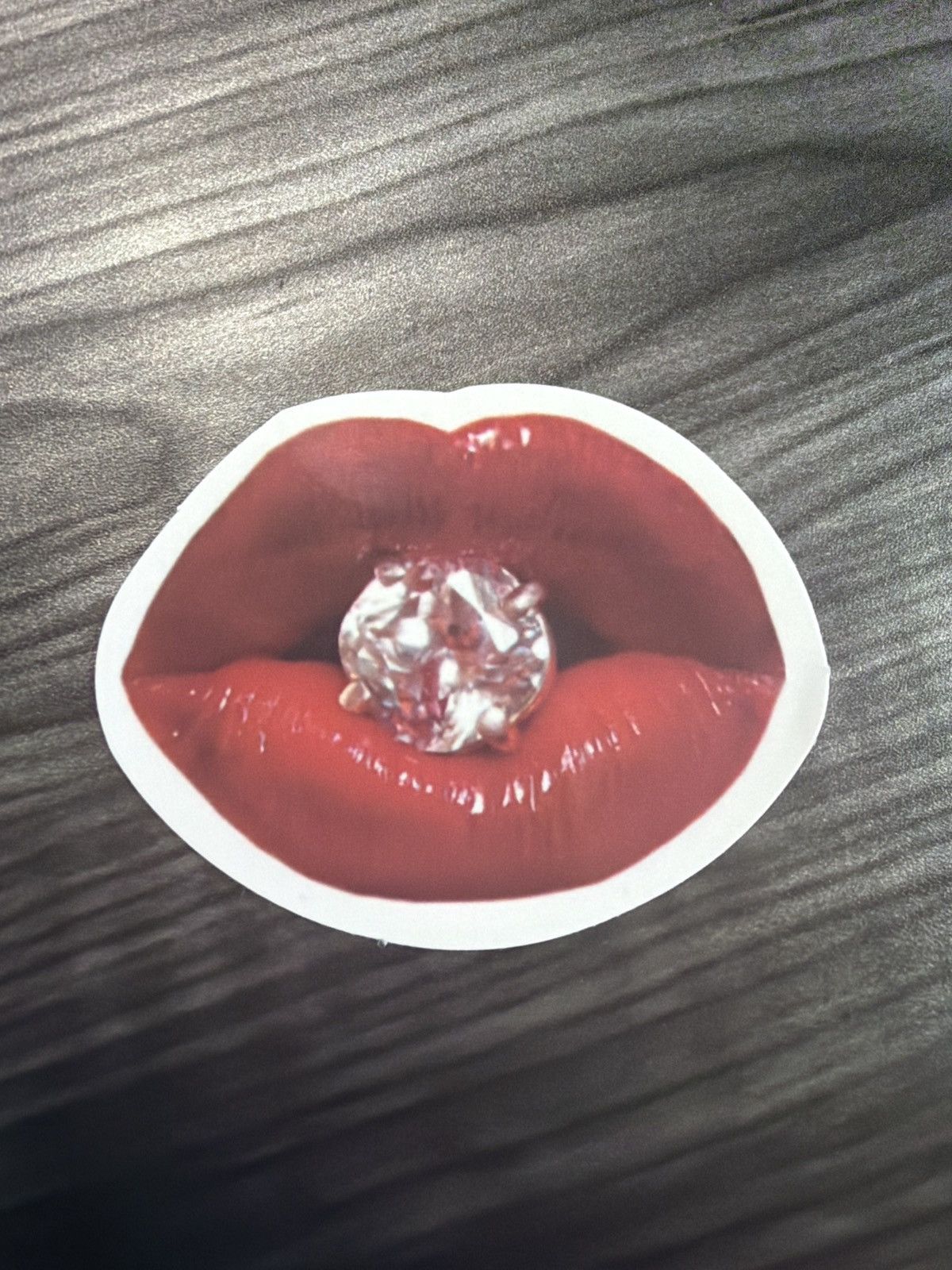 Hypebeast Lips Biting Diamond Sticker Size ONE SIZE - 1 Thumbnail