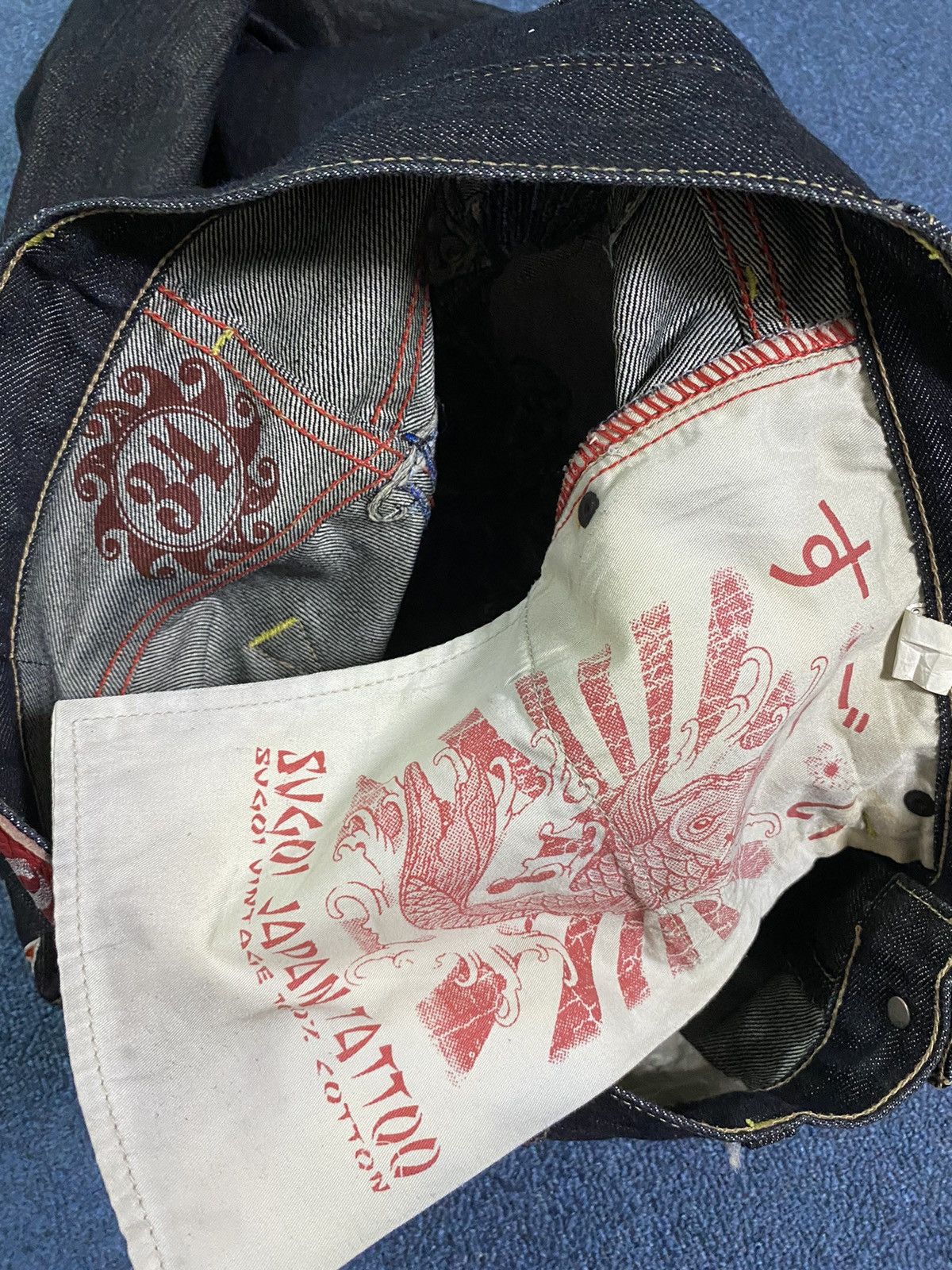 Japanese Brand Sugoi - Blue Koi Fish Size US 34 / EU 50 - 6 Thumbnail