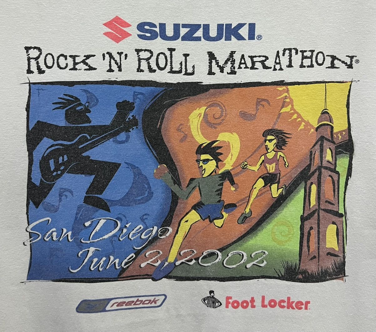 Foot Locker × Reebok × Vintage REEBOK ROCK N ROLL MARATHON SAN DIEGO JUNE 2,2002 SHIRT Size US L / EU 52-54 / 3 - 3 Thumbnail