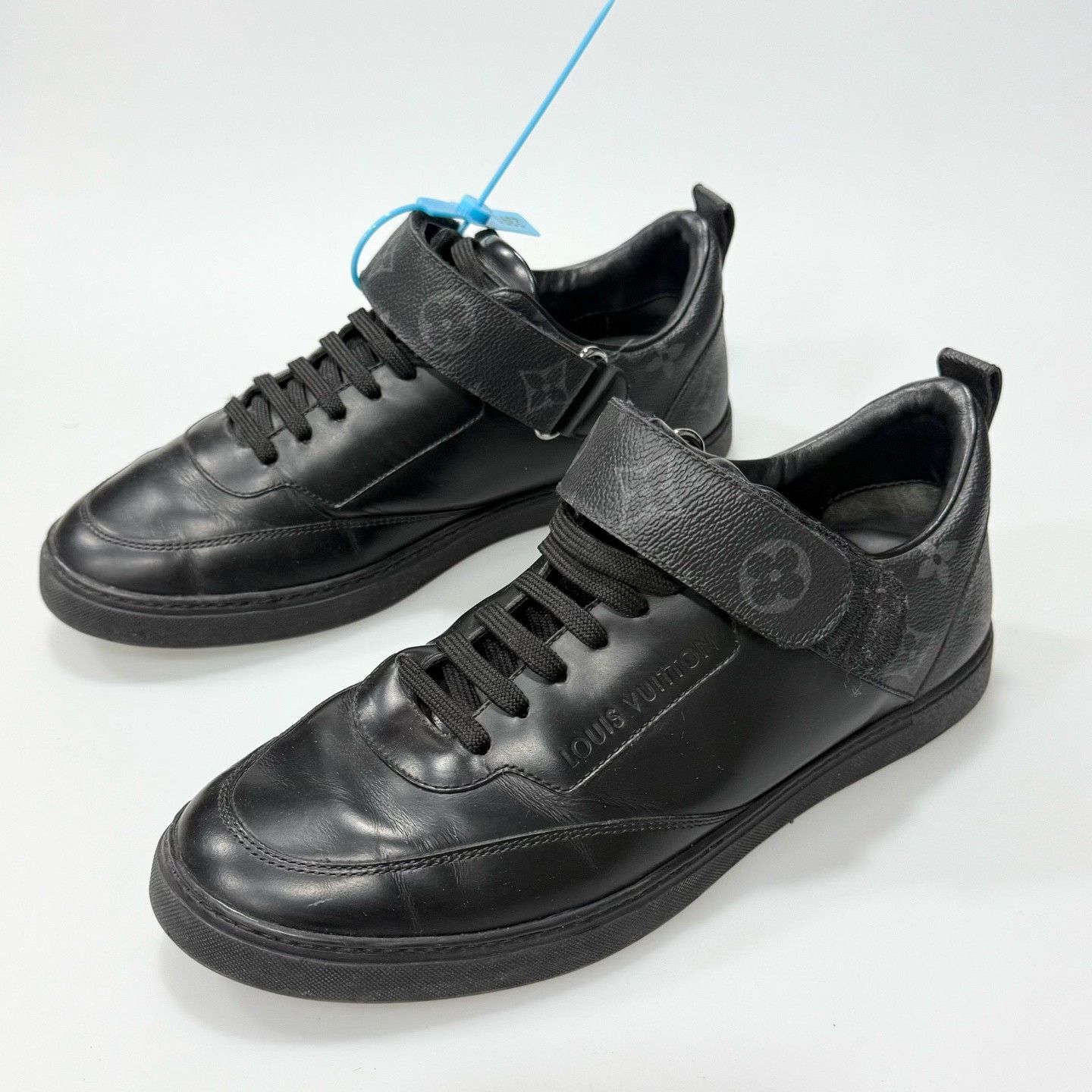 Louis Vuitton LV Black Monogram Velcro Sneakers Size US 6 / EU 39 - 1 Thumbnail