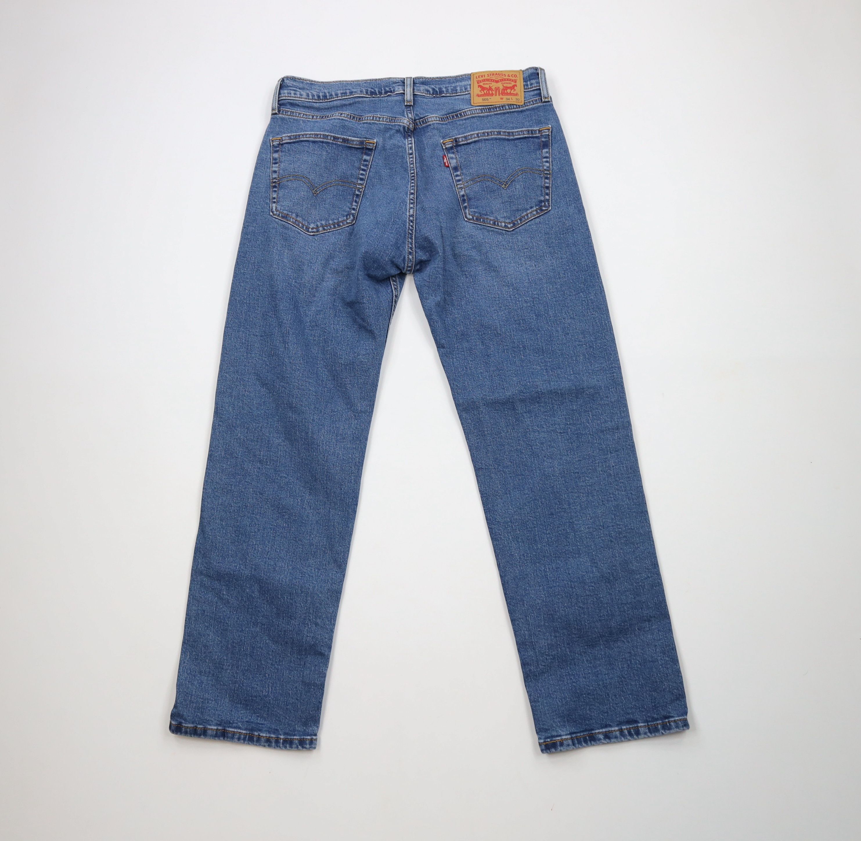 Levi's × Vintage Vintage Y2K Levis 505 Regular Straight Denim Jeans Stretch Size US 34 / EU 50 - 8 Thumbnail