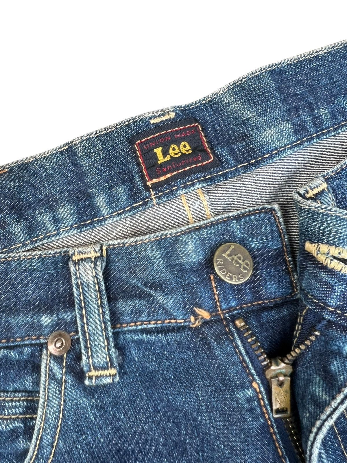 Lee Vintage Lee Sanforized Distressed Mud Denim Selvedge Jeans Size US 30 / EU 46 - 7 Thumbnail
