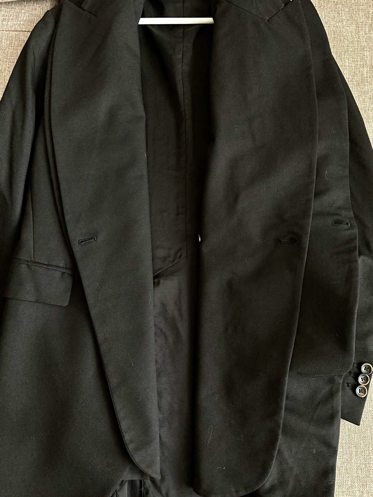 Masnada Masnada Black Double Breasted Anatomical Long Layered Coat Size US M / EU 48-50 / 2 - 11 Thumbnail