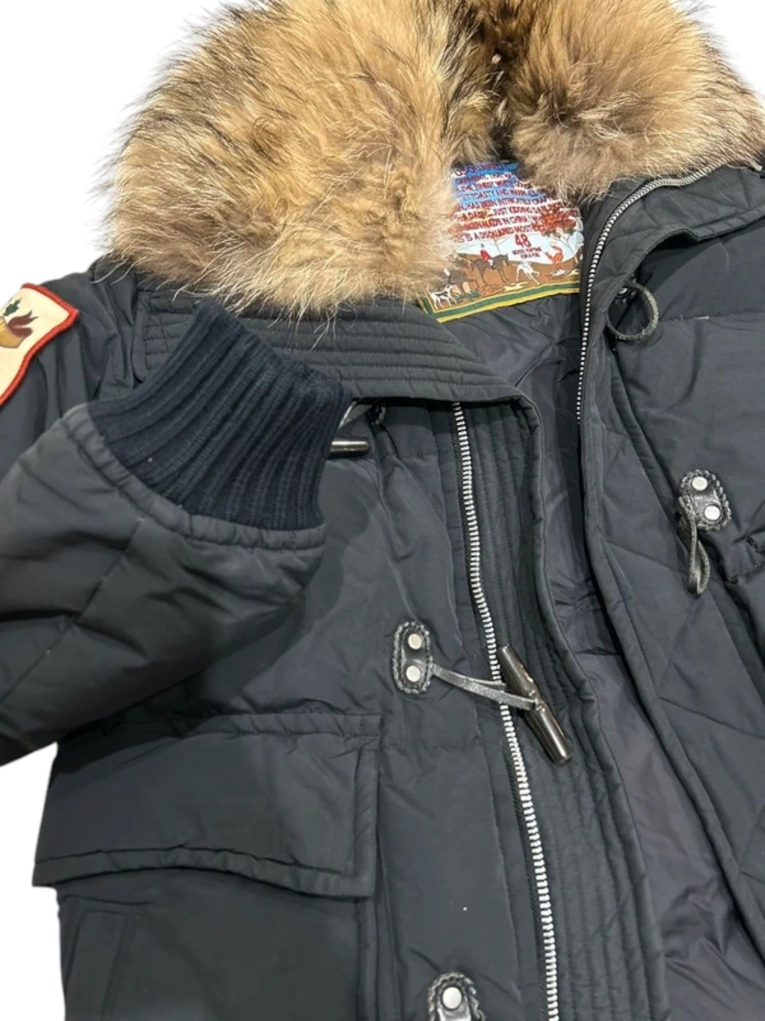 Dsquared2 Dsquared² Black Puffer Parka with Fur Trim and Moose Patch Size US M / EU 48-50 / 2 - 2 Thumbnail
