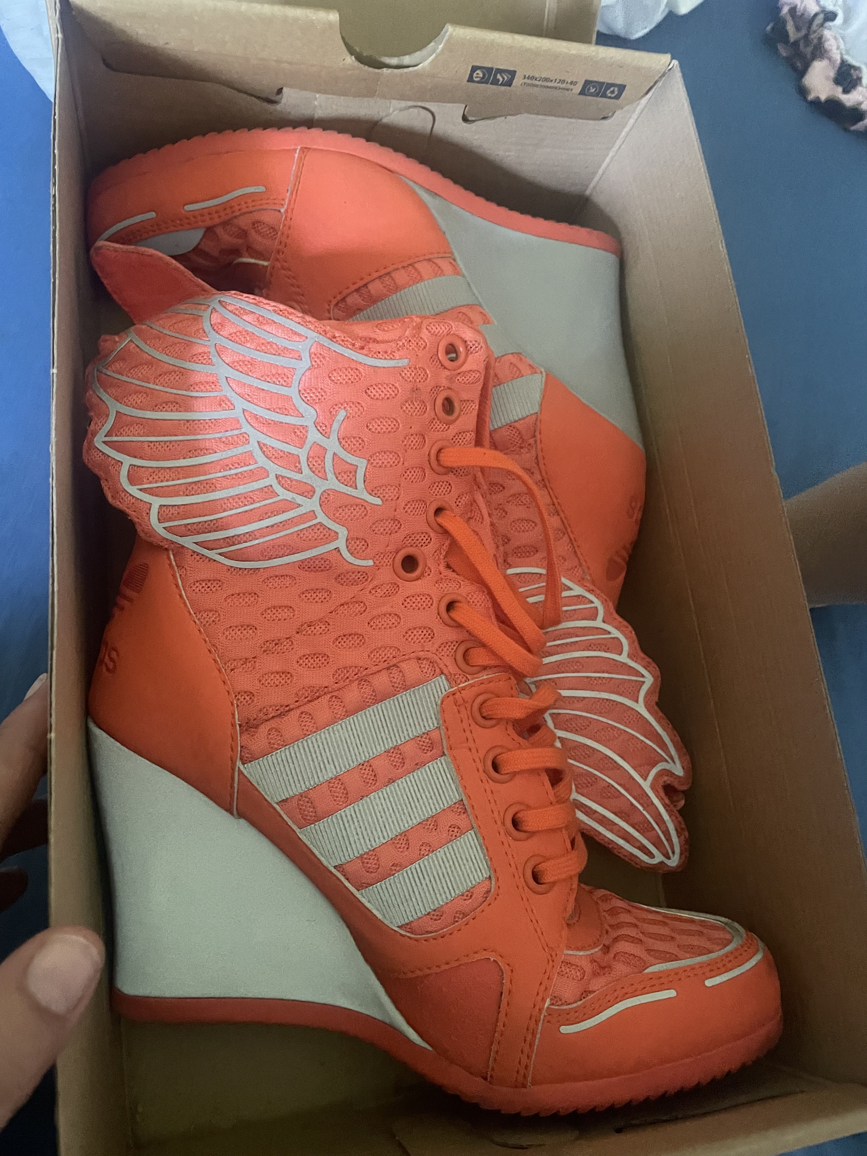 Jeremy Scott Adidas Originals by Jeremy Scott – JS Wings Wedge Sneakers Size US 8.5 / IT 38.5 - 3 Thumbnail