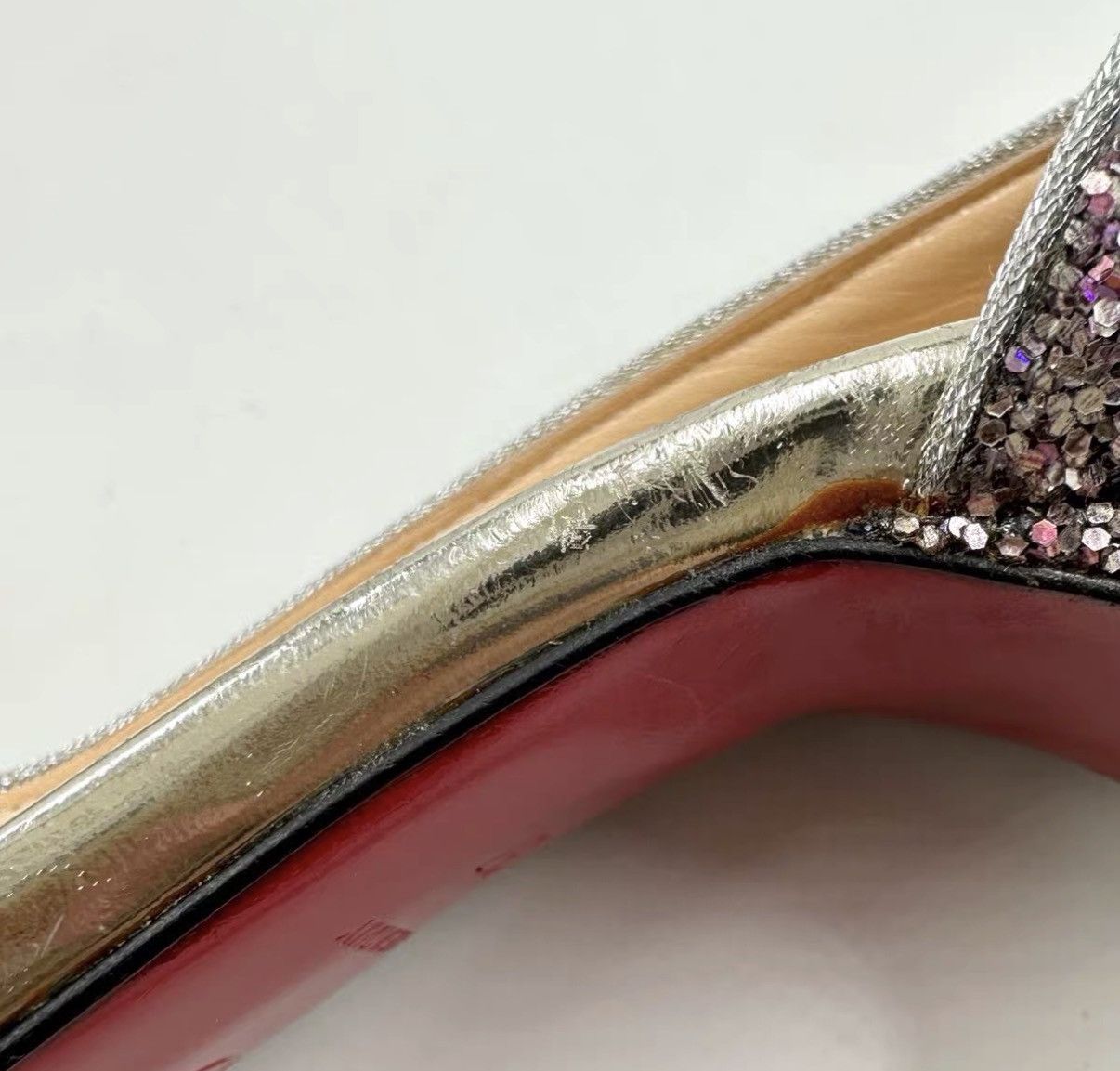 Christian Louboutin Christian Louboutin Sequined Red-Sole High Heels K12 Size US 7 / IT 37 - 8 Thumbnail