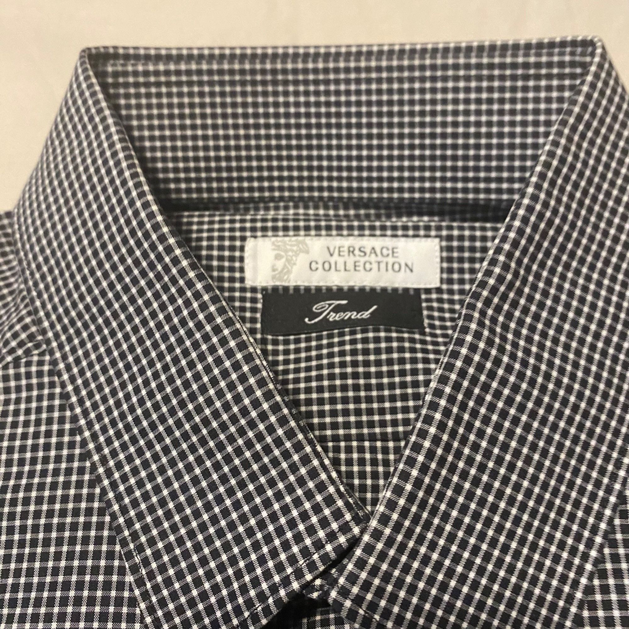 Versace Versace Collection Trend Black & White Gingham Long Sleeve S Size US S / EU 44-46 / 1 - 2 Thumbnail