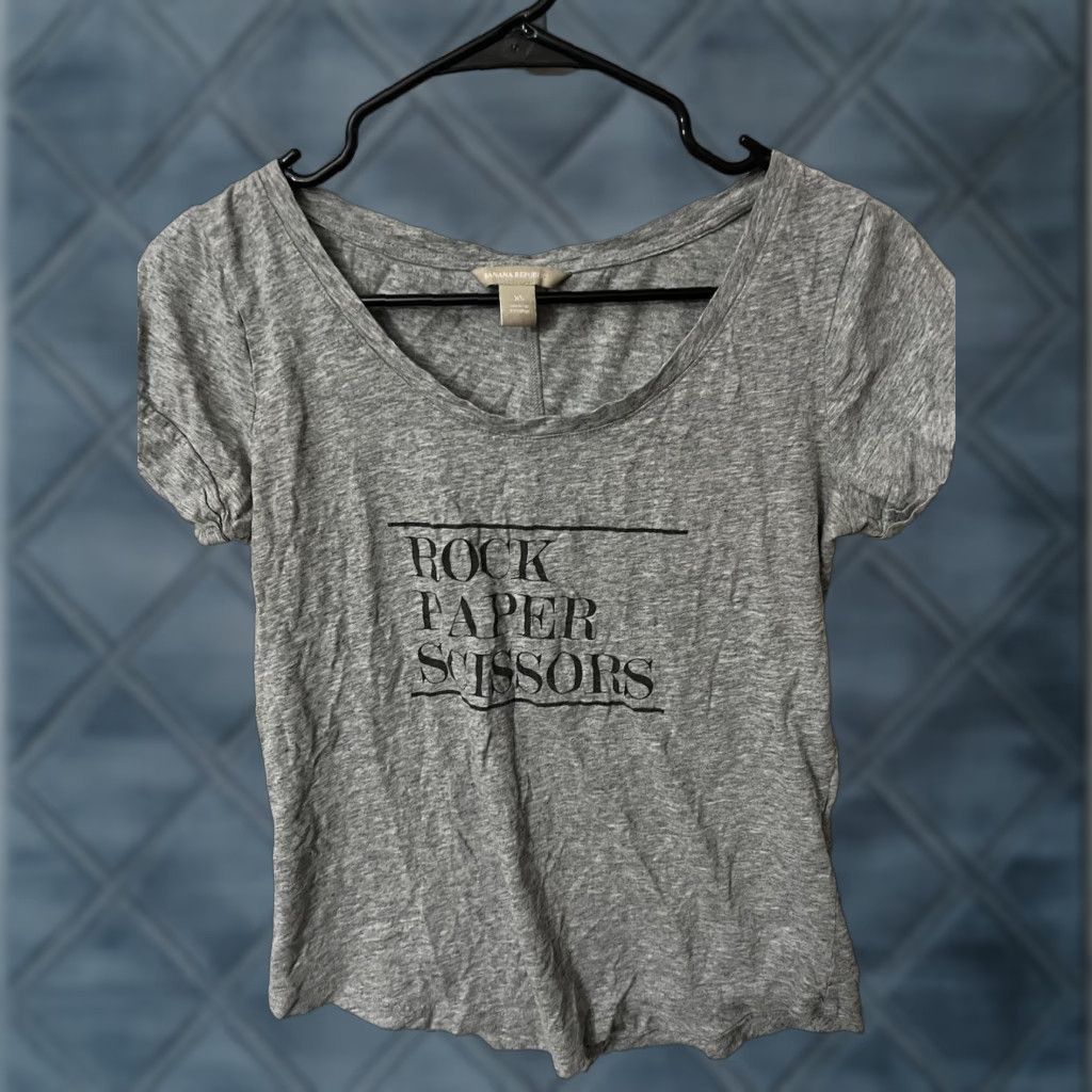 Banana Republic VINTAGE Banana Republic Womens T-Shirt Casual XS Gray Rock 90s Gender Neutral Size XS / US 0-2 / IT 36-38 - 1 Thumbnail