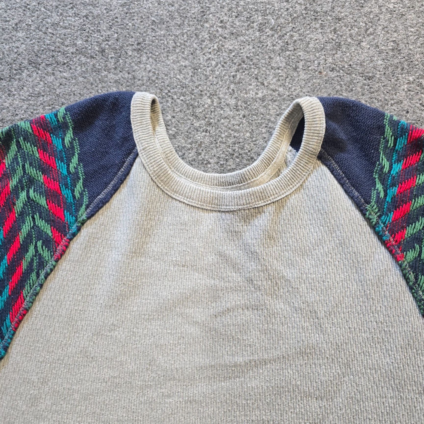 Free People Free People Sweater Women Size M Gray Oversize Texture Stripe Sleeve Casual Pullover Knit Dolman Sleeve Round Neck Relaxed Mens Womens Girls? Size M / US 6-8 / IT 42-44 - 2 Thumbnail