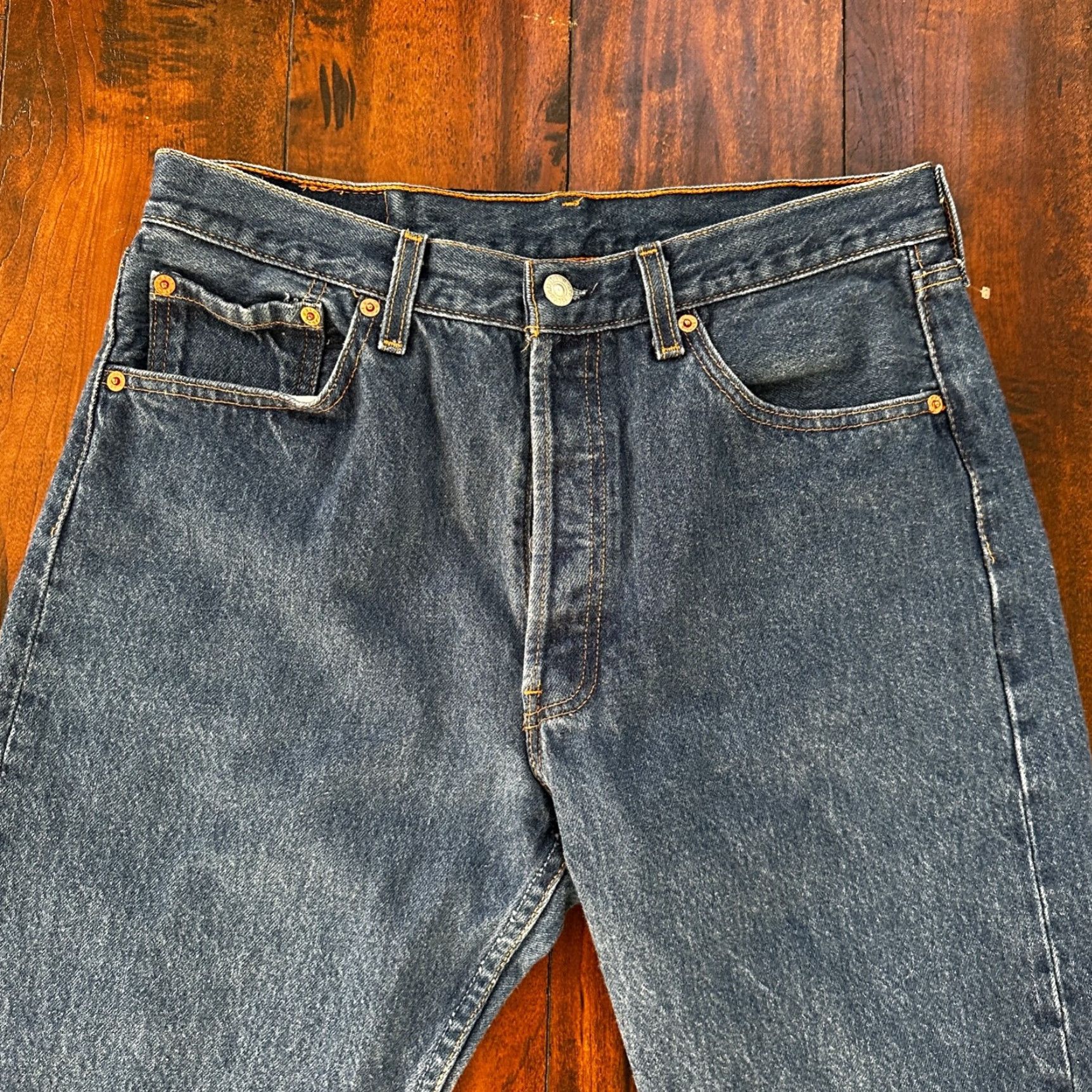 Levi's VTG Levi's 501 XX Jeans Denim Straight 34x30 Men USA 90s Capris Style Button Fly Vintage Levi's 501 Series Mens Jeans 34x30 Blue Size US 34 / EU 50 - 2 Thumbnail