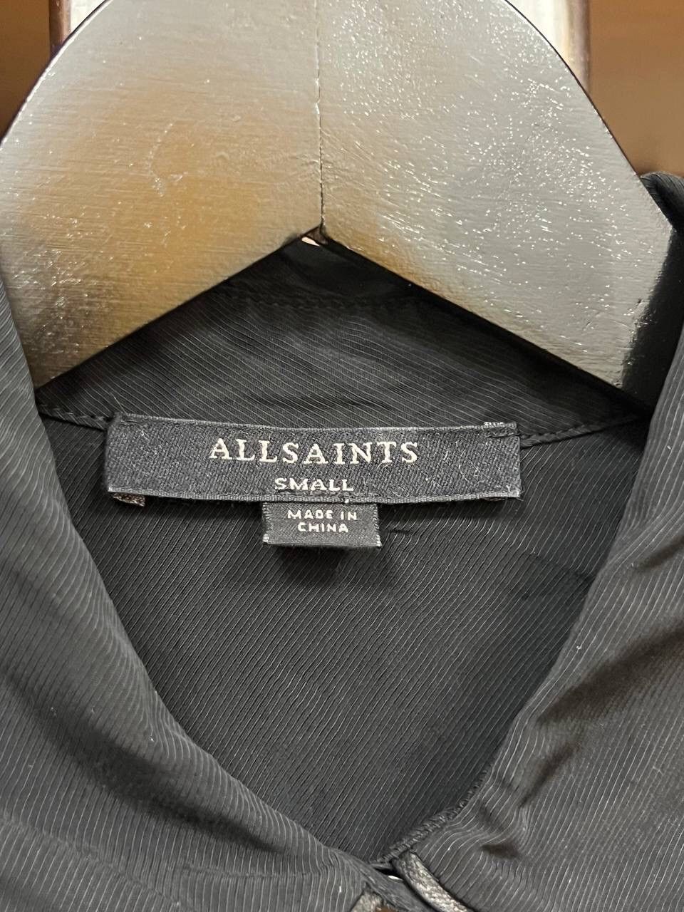 Allsaints Avant Garde Y2K Total Black Button Up Classic Shirt Size S / US 4 / IT 40 - 6 Thumbnail