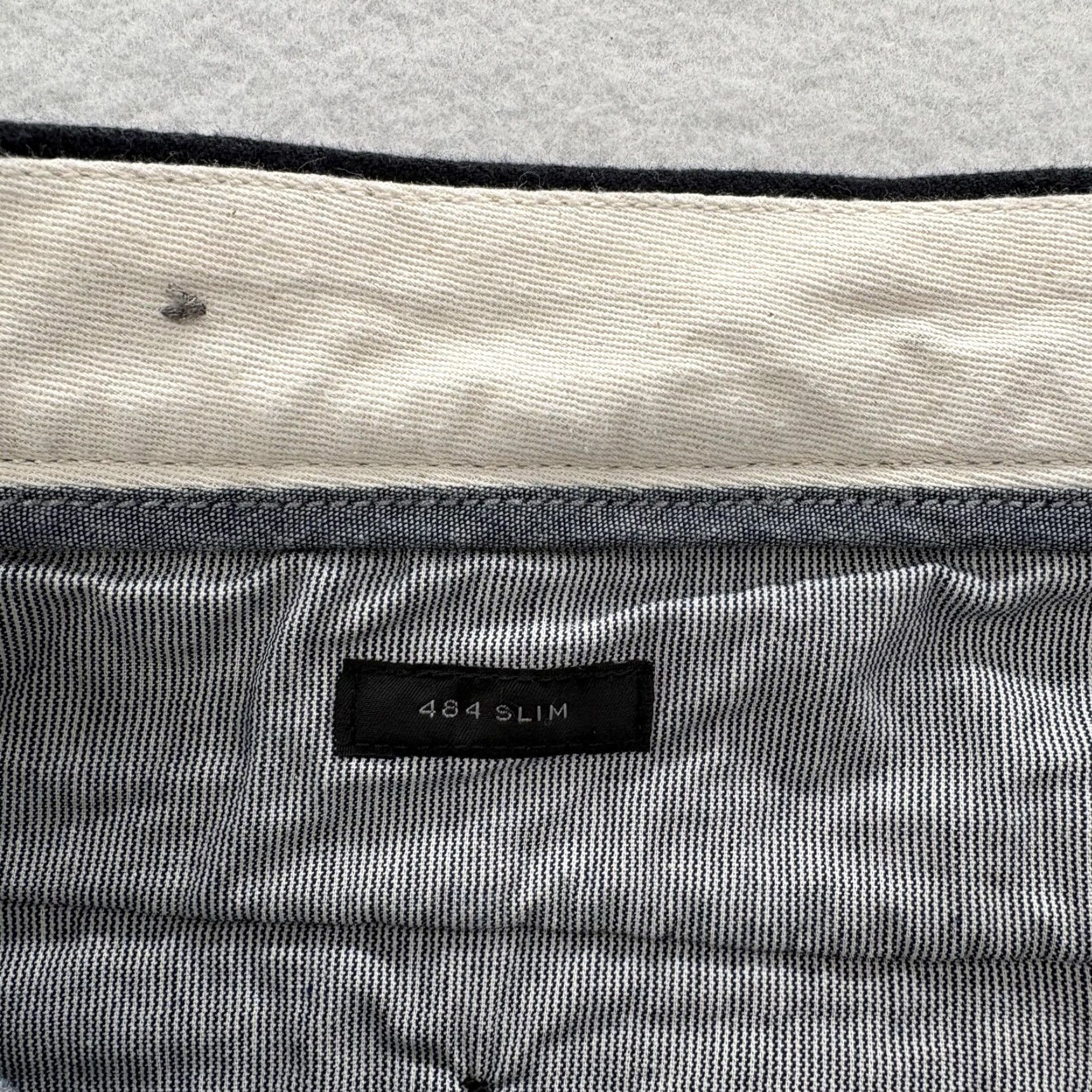 J.Crew J.Crew 484 Slim Pants Mens 35x32 Navy Blue Stretch Chino Casual Brushed Twill Size US 35 - 5 Thumbnail
