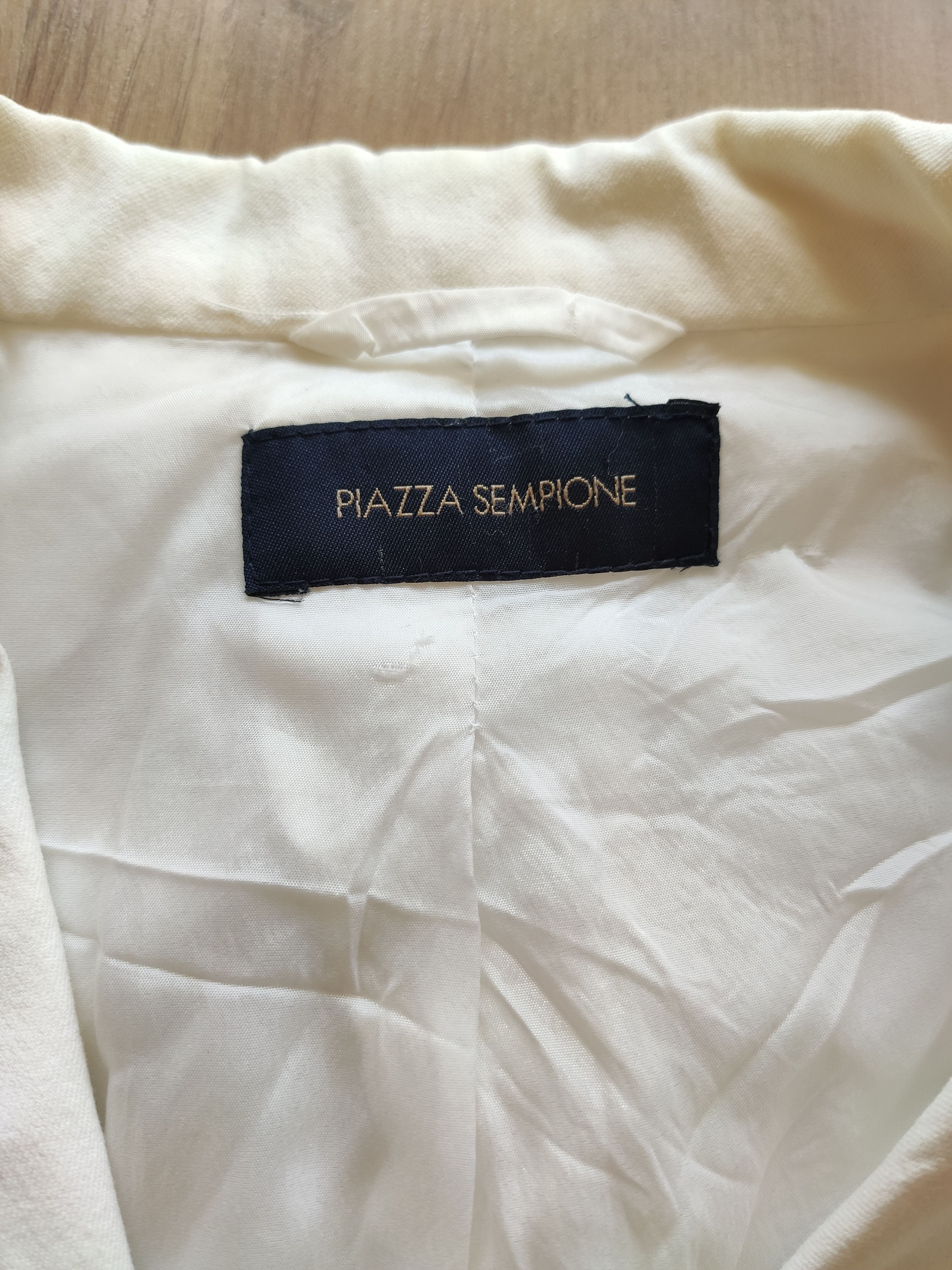 Designer × Piazza Sempione Piazza Sempione women blazer jacket old money white Size L / US 10 / IT 46 - 6 Thumbnail