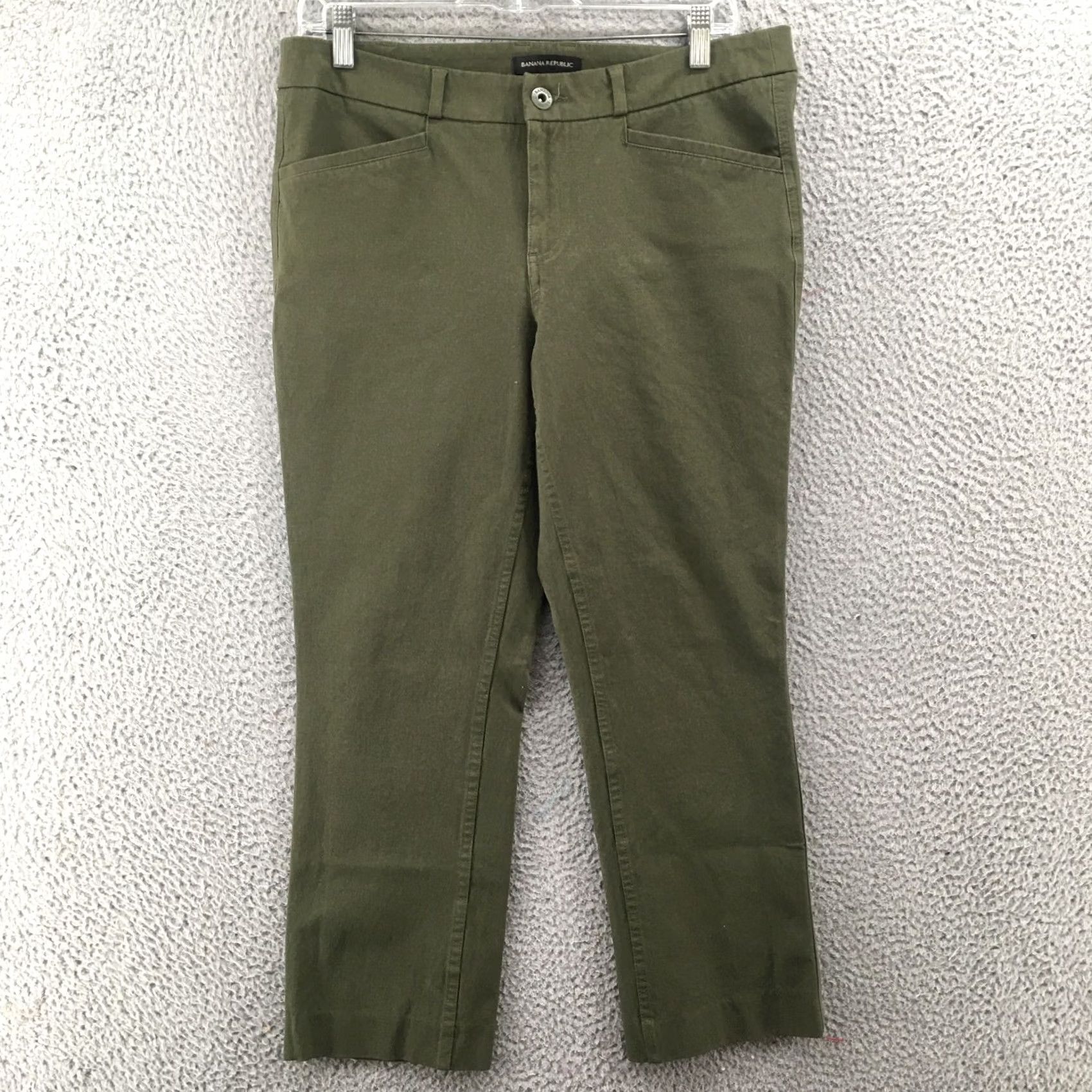 Banana Republic Banana Republic Pants Womens 8 Green Mid Rise Straight Leg Ankle Casual Zip Fly Size 30" / US 8 / IT 44 - 2 Thumbnail