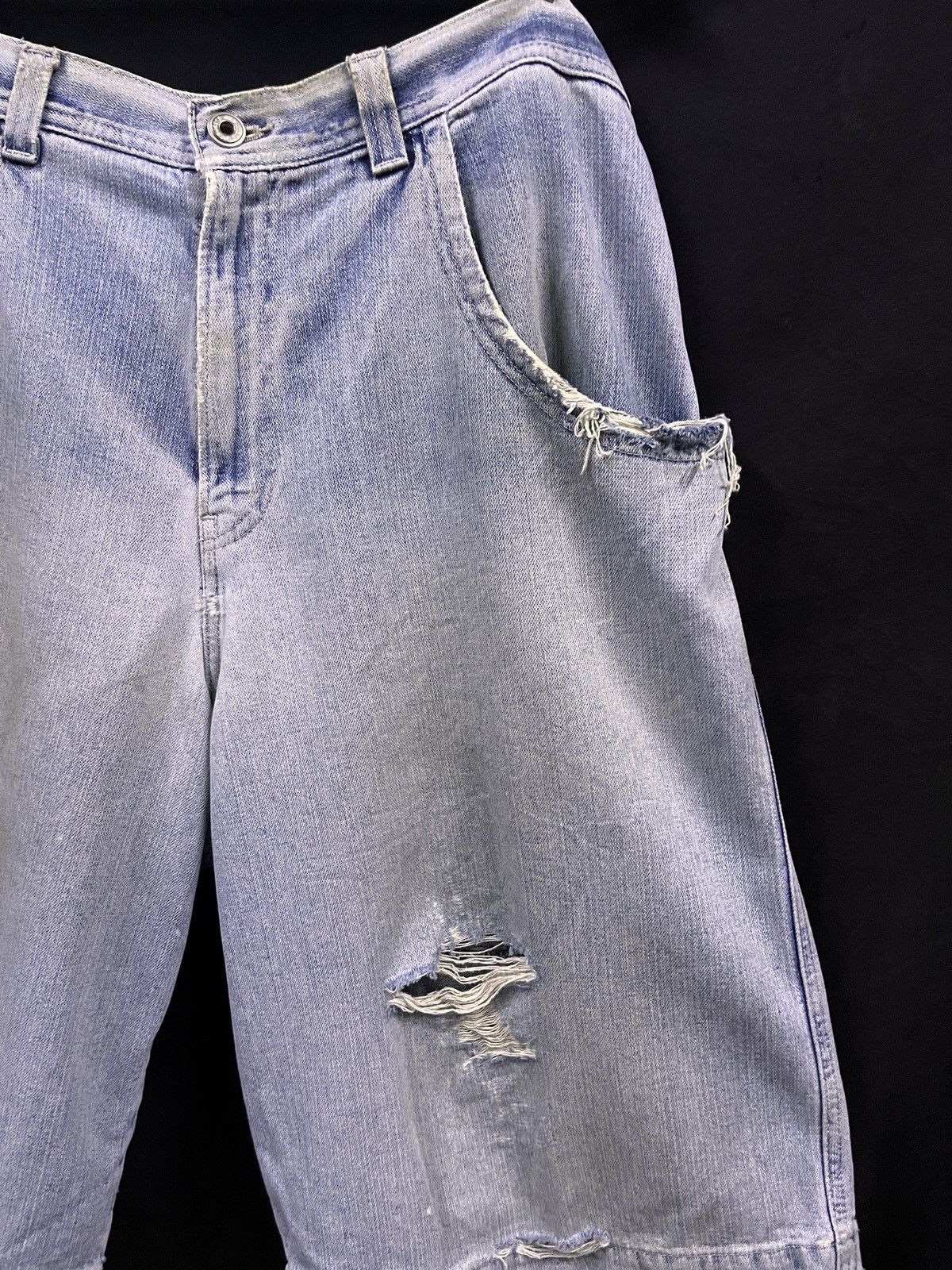 JNCO RARE‼️ VINTAGE JNCO JEANS FLAME EMBROIDERED JEANS JORTS Size US 39 - 11 Thumbnail