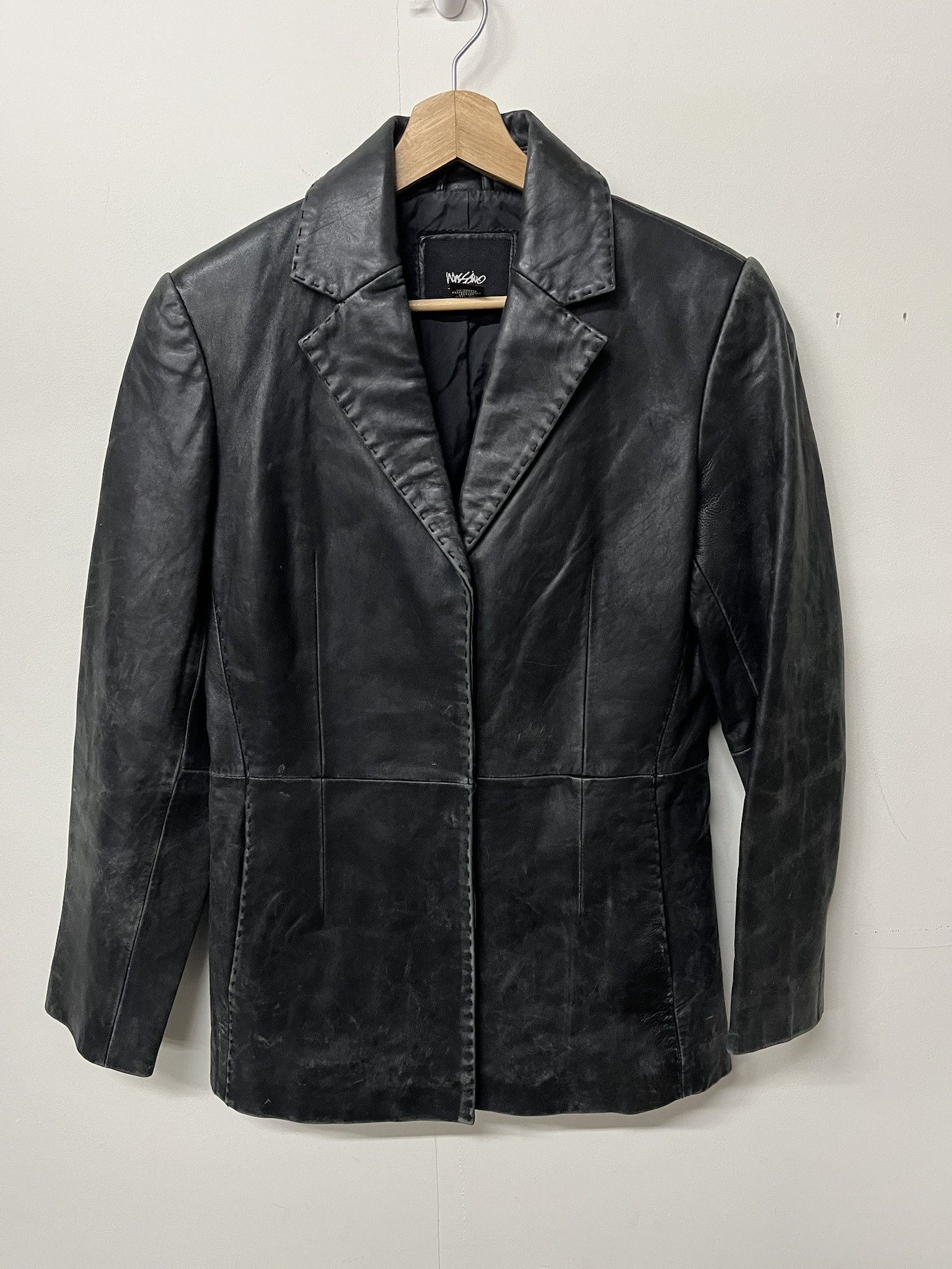 Leather × Wilsons Leather Vintage 2000s Mossimo Black Leather jacket Size XS Size US XS / EU 42 / 0 - 1 Thumbnail