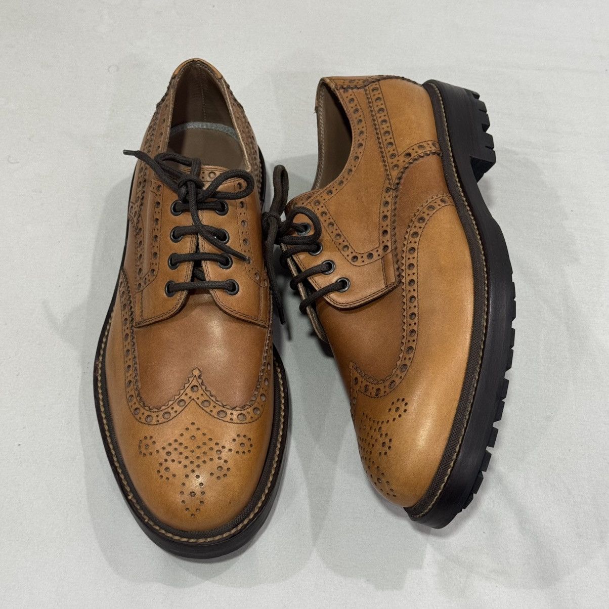 Brunello Cucinelli Brunello Cucinelli Wingtip Brogue Leather Shoes – Brown 🔥 Size US 10.5 / EU 43-44 - 7 Thumbnail
