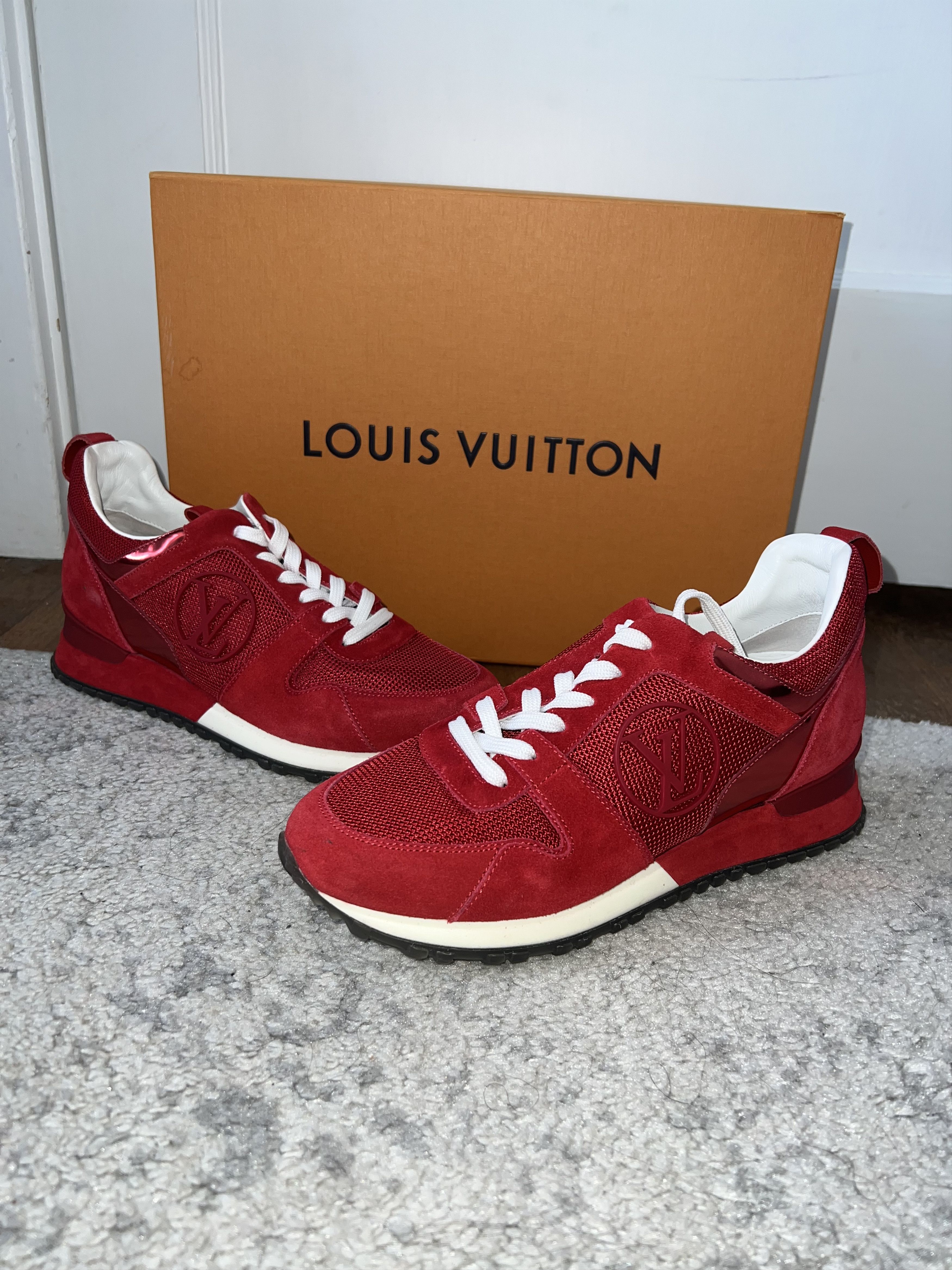 Louis Vuitton Suede Calfskin Run Away Platform Sneakers
