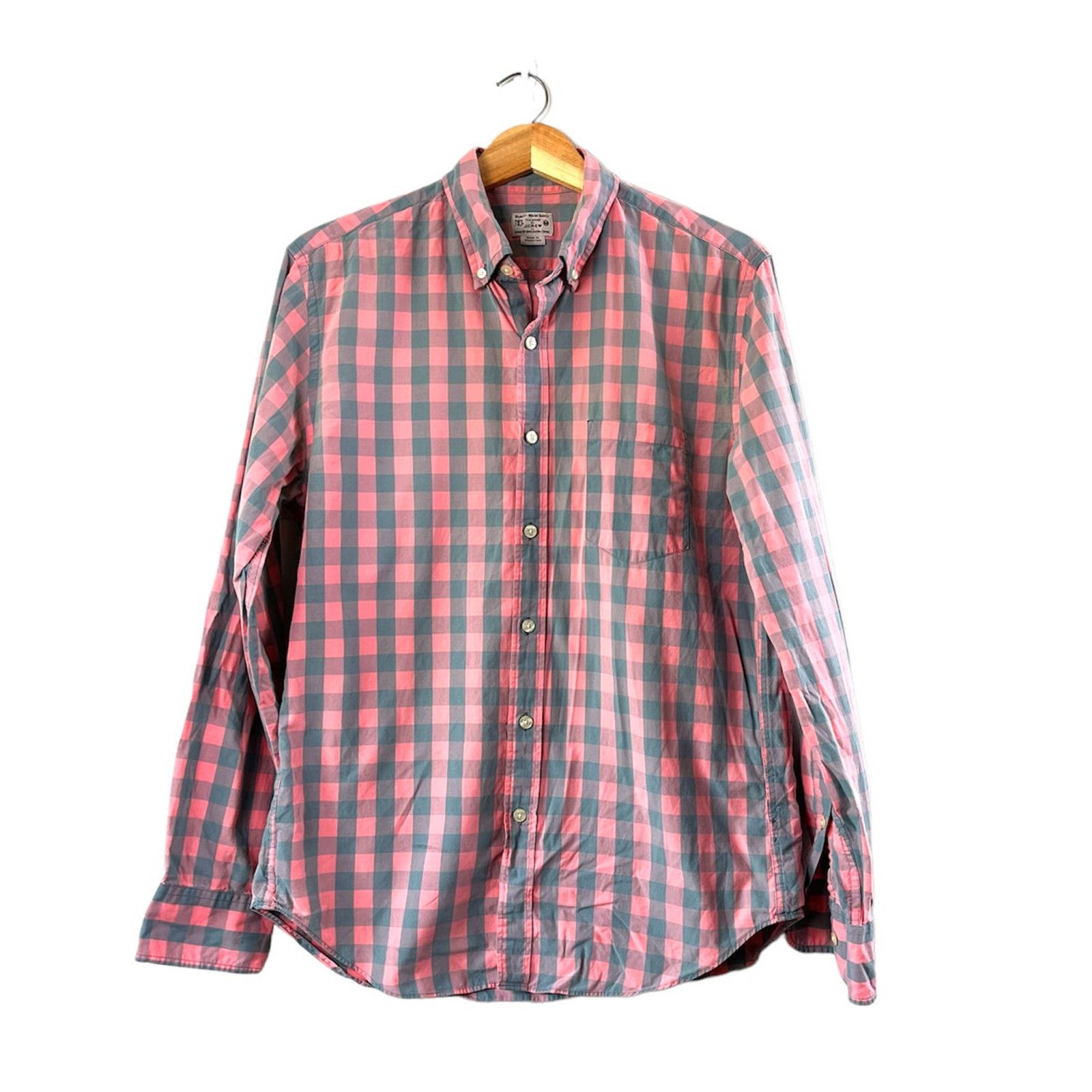 J.Crew Men's Pink Plaid J. Crew Button Front Shirt M Size US M / EU 48-50 / 2 - 1 Thumbnail