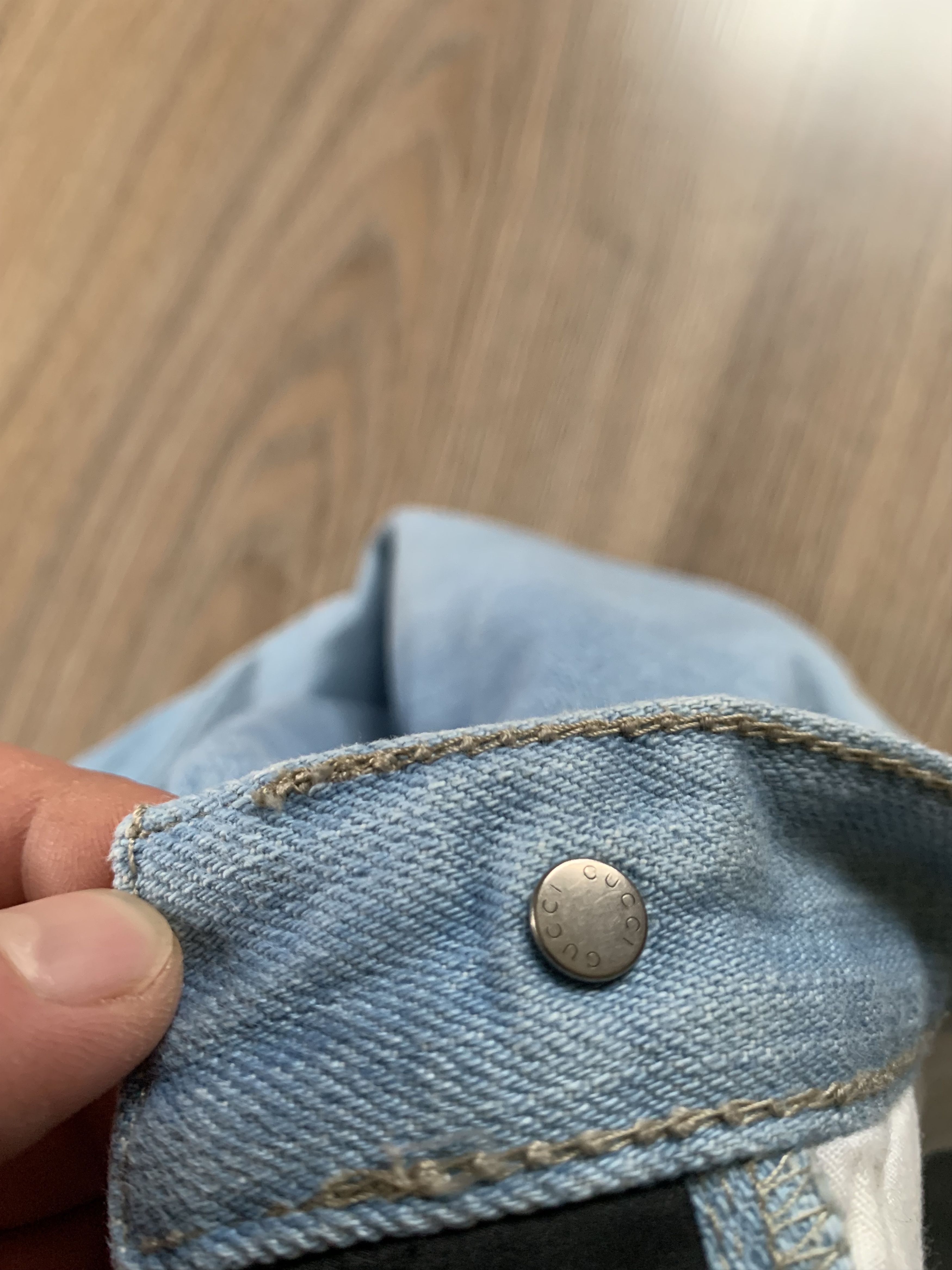 Gucci × Vintage Gucci Light Blue Skinny Jeans Size US 32 / EU 48 - 10 Thumbnail