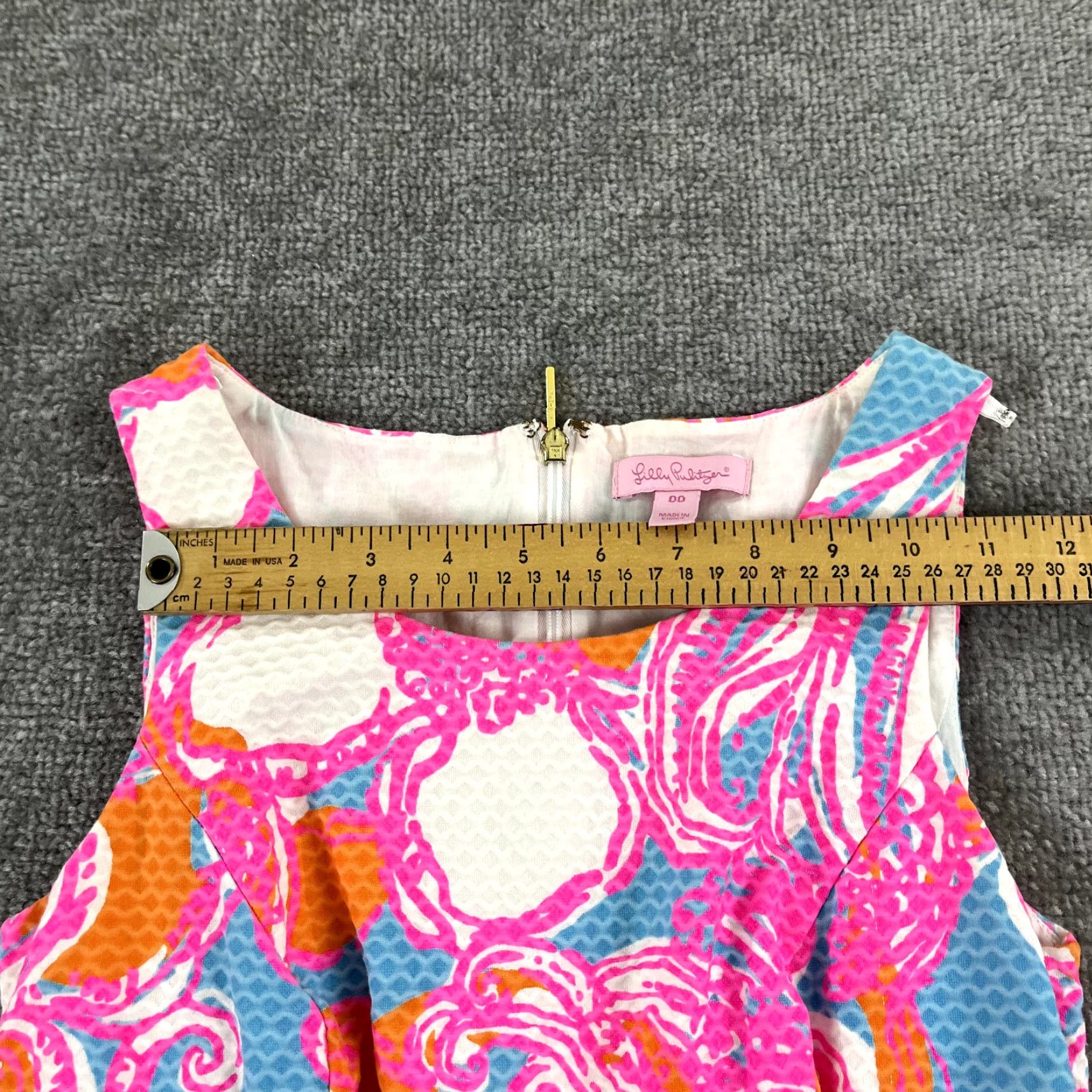 Lilly Pulitzer VINTAGE Lilly Pulitzer Dress Women Size 00 Iggy Shorely Feeling Tanked Cut Shift Pique Size S / US 4 / IT 40 - 6 Thumbnail
