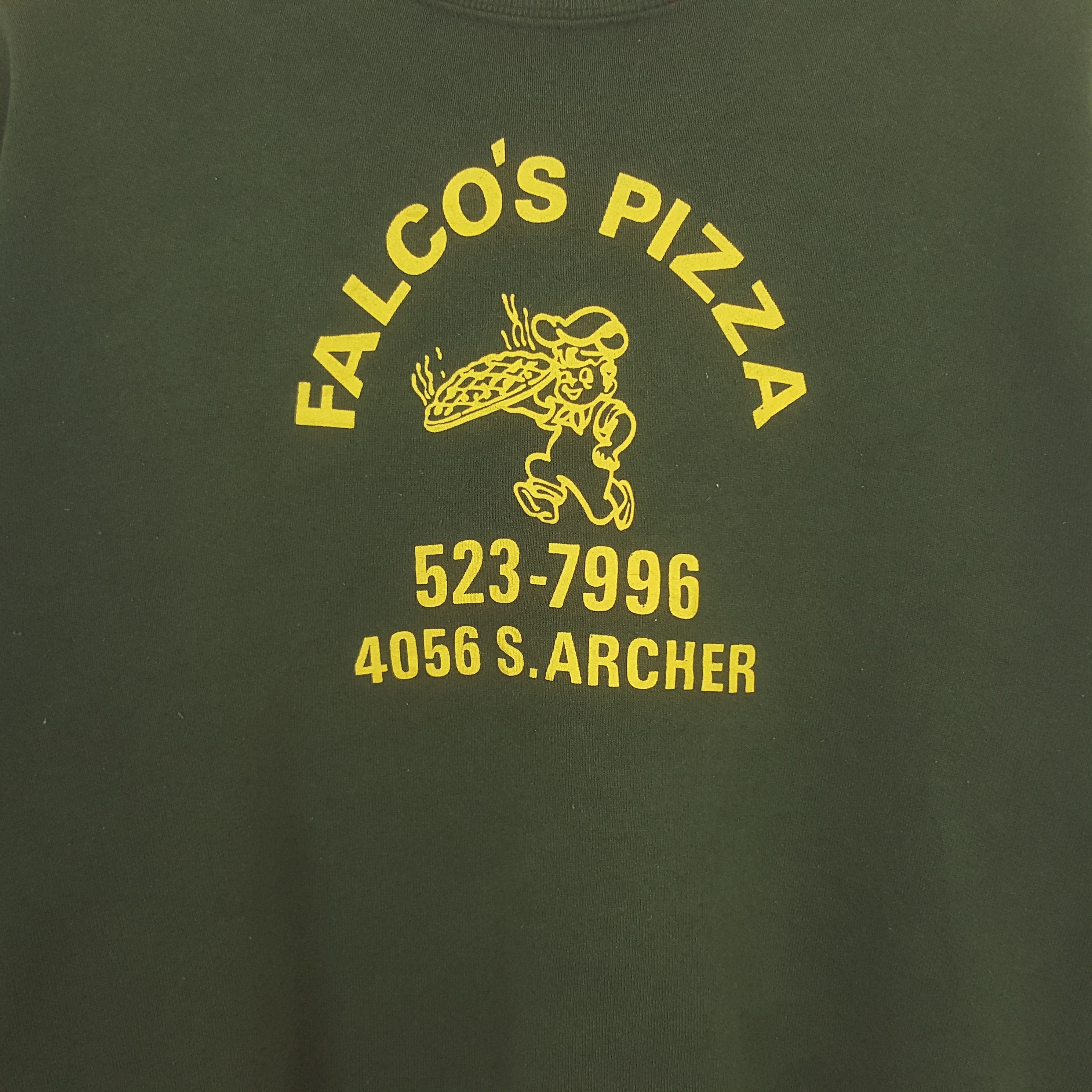 Fruit Of The Loom Vintage 90's Falco's Pizza America Promo Sweatshirt C317N20 Size US M / EU 48-50 / 2 - 2 Thumbnail