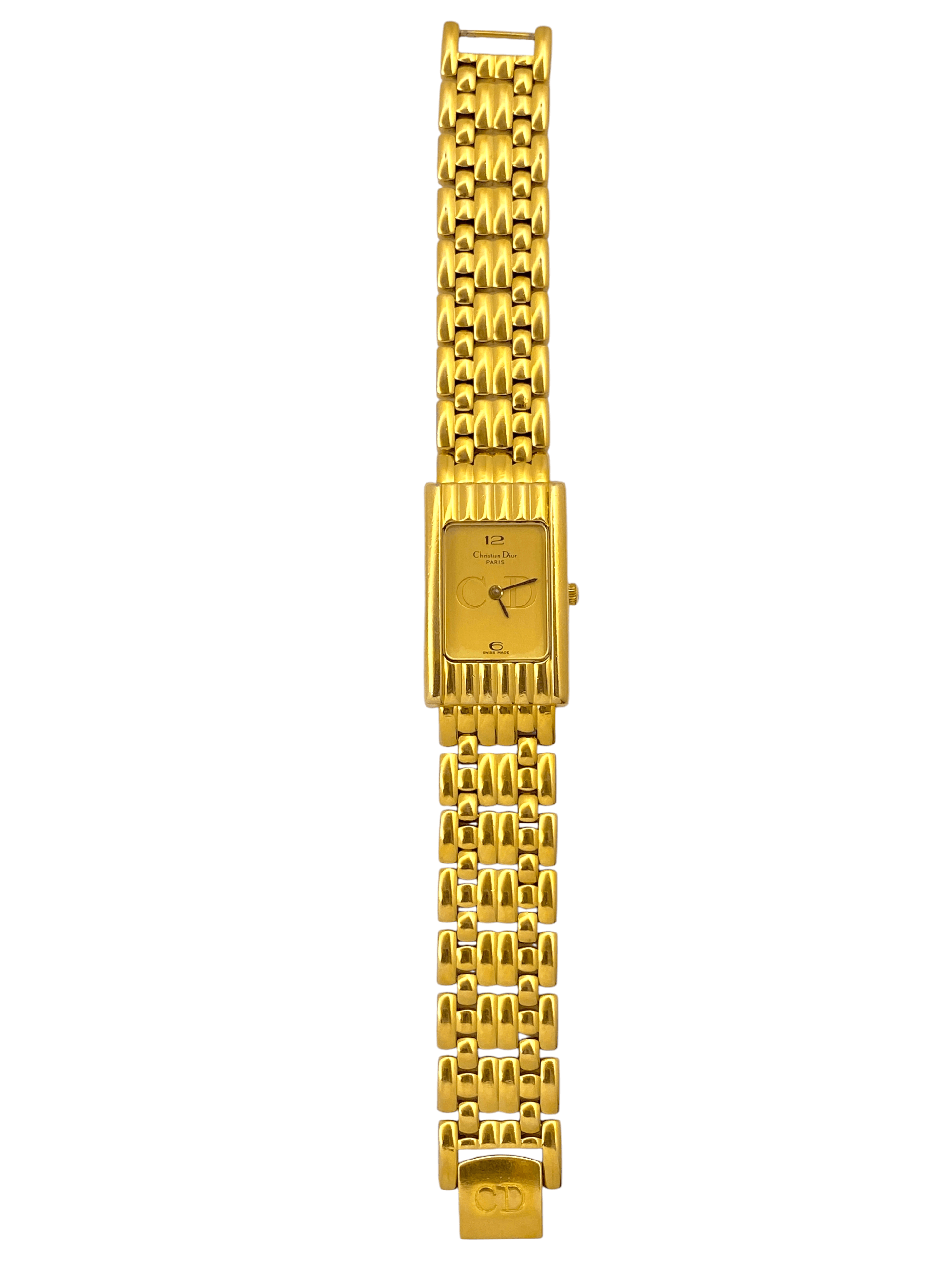 Dior Dior Gold Plated Tank Classic Dress Wrist Watch Vintage Size ONE SIZE - 2 Thumbnail