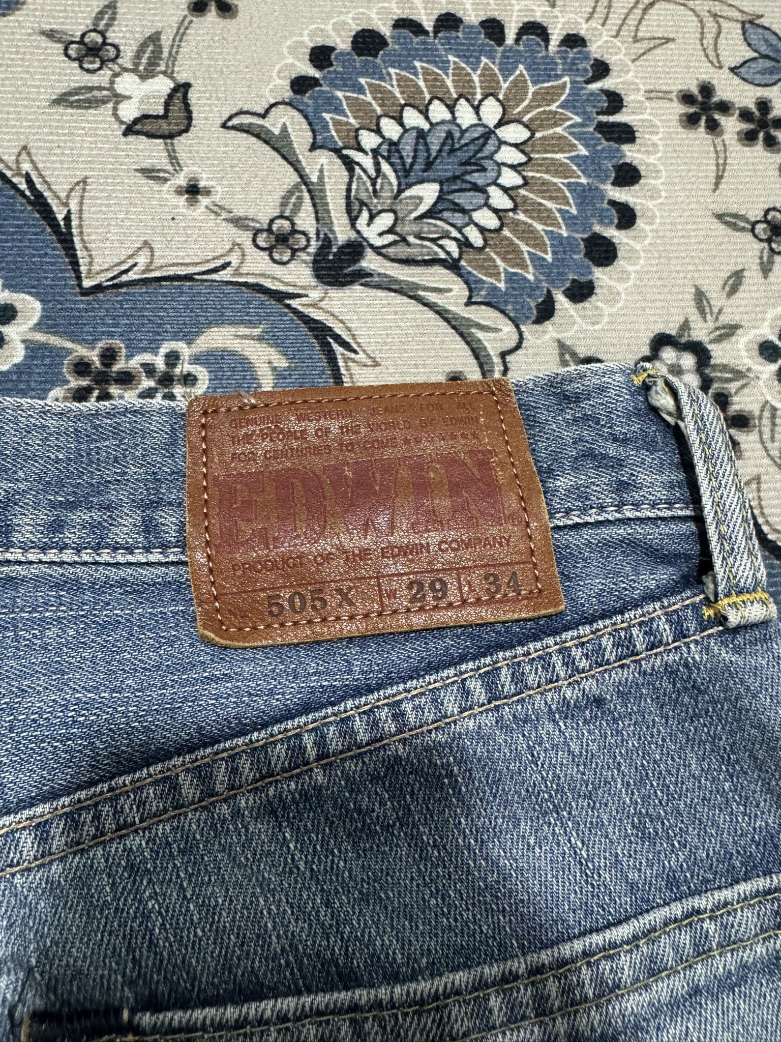 Edwin × Japanese Brand Vintage Edwin 505x Redline Selvedge Japan Distressed Jeans Size US 29 - 3 Thumbnail